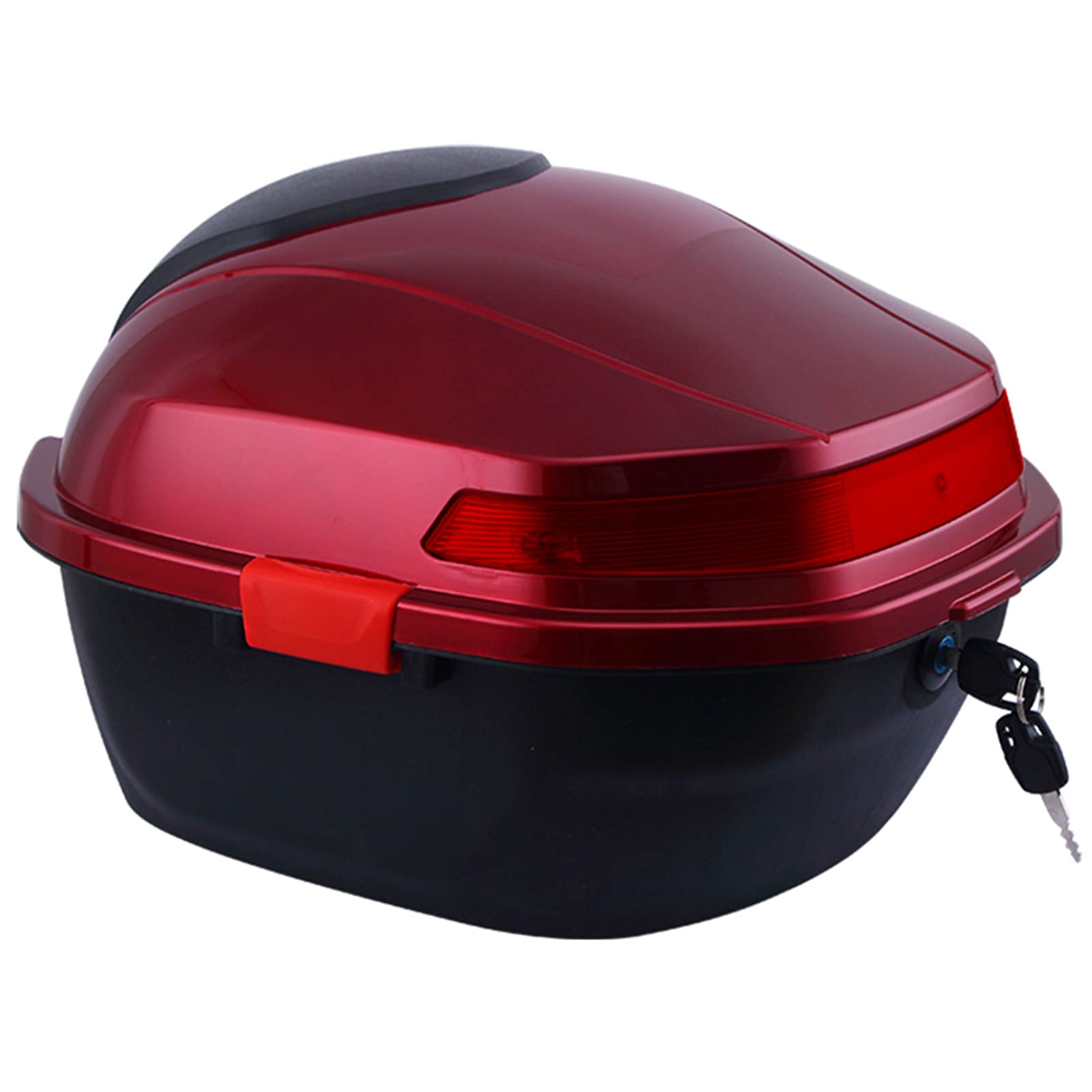 JKGHK Universal Motorcycle Top Box - Waterproof Helmet Storage Trunk with Lock & Mounting Kit for Scooter, Moped, Bike | Commuting & Travel Luggage Solution