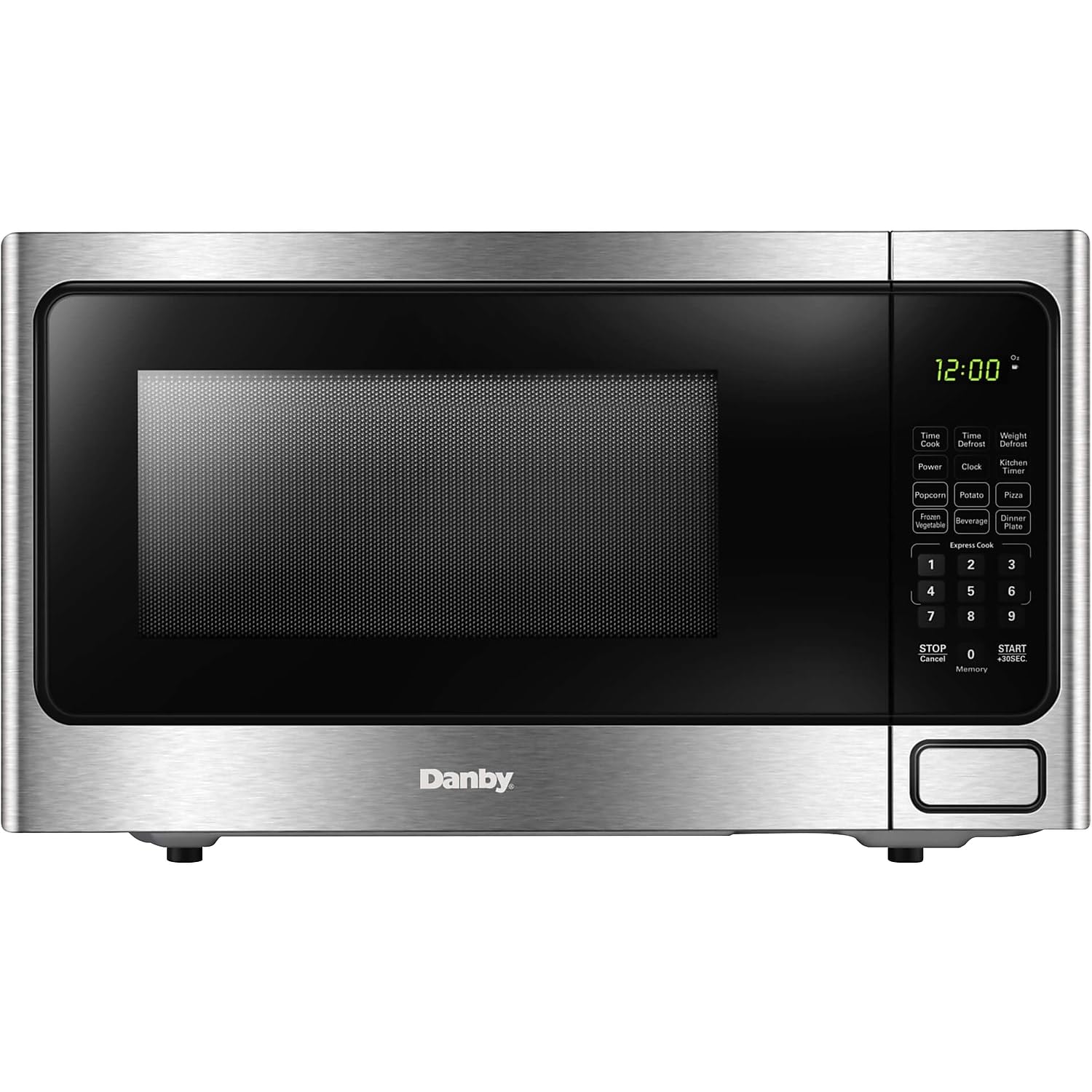 Danby DDMW1125BBS 1.1 Cu. Ft Compact Countertop Microwave Oven - Stainless Steel Design for Small Kitchens, Dorms & Office Spaces