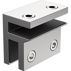 Purity Shower Screens Glass Brace Bracket - Large Square Edge Chrome Finish for Bathroom & Shower Enclosure Installation