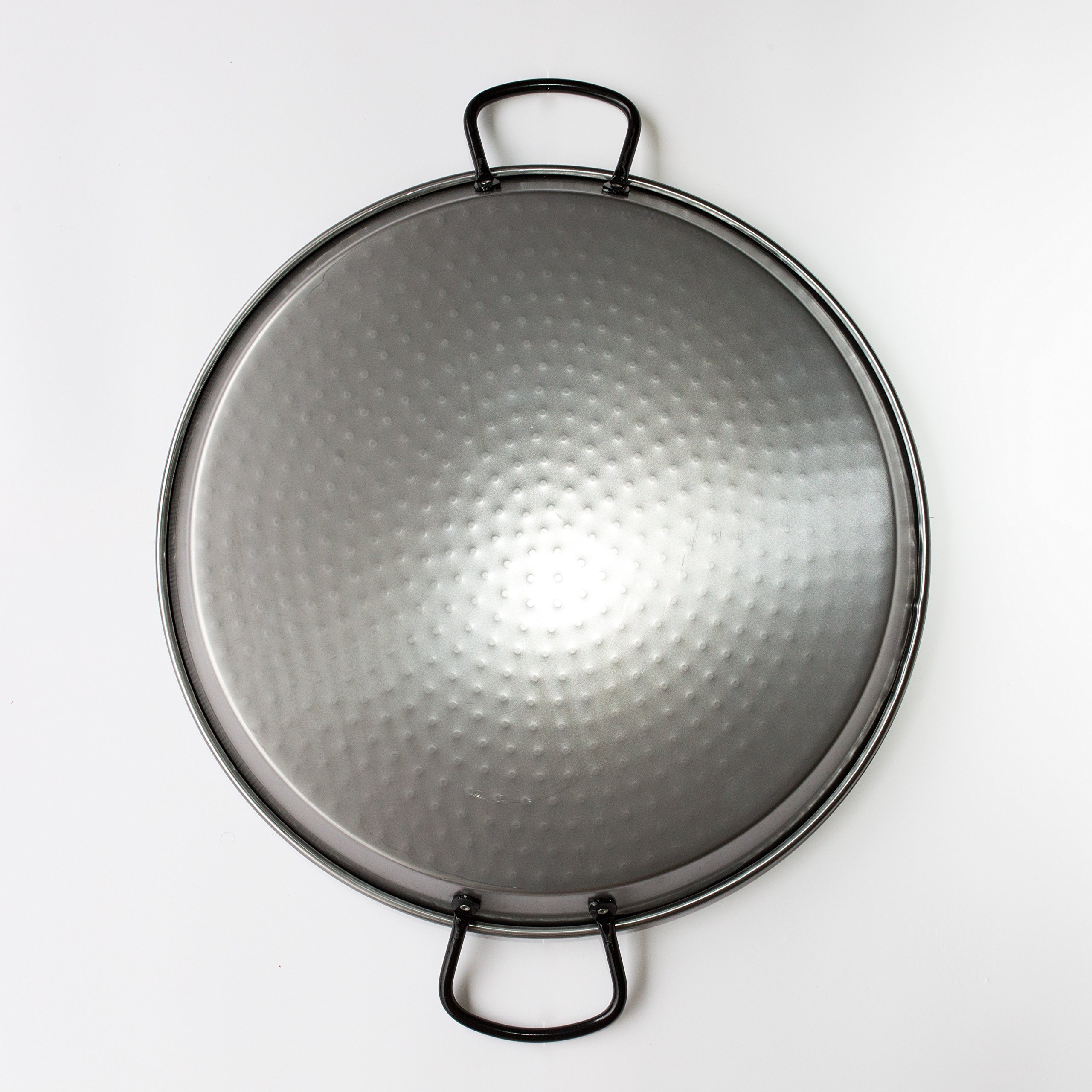 Premium Polished Steel Paella Pan with Gas Burner & Stand Set - Complete 13-Serving Kit for Authentic Spanish Paella | Outdoor Cooking, Parties & Family Gatherings