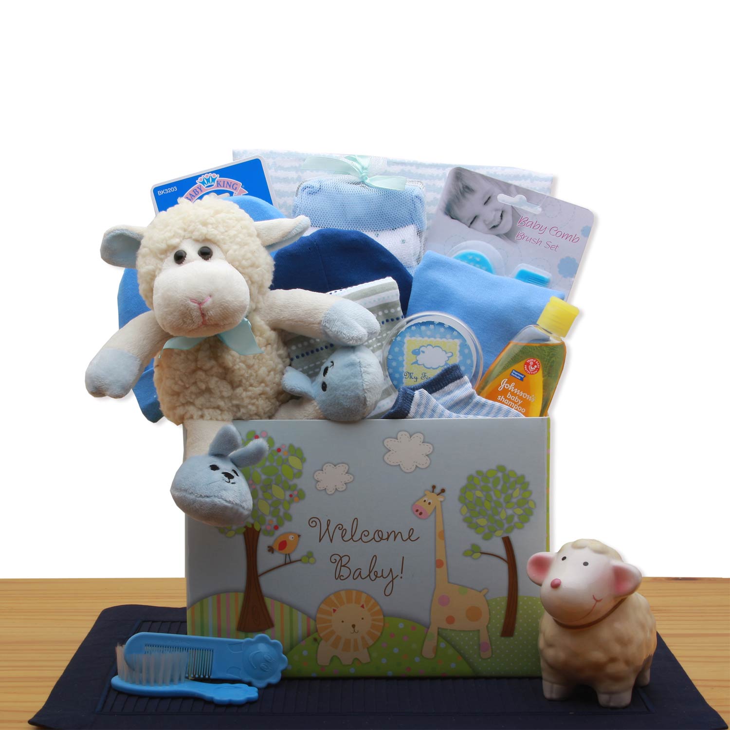 Welcome Baby Boy Outfit Set - Newborn Baby Clothes Gift for Boys - SKU: GBDS 890352B - Perfect for Baby Showers, Christenings & First Birthday Parties