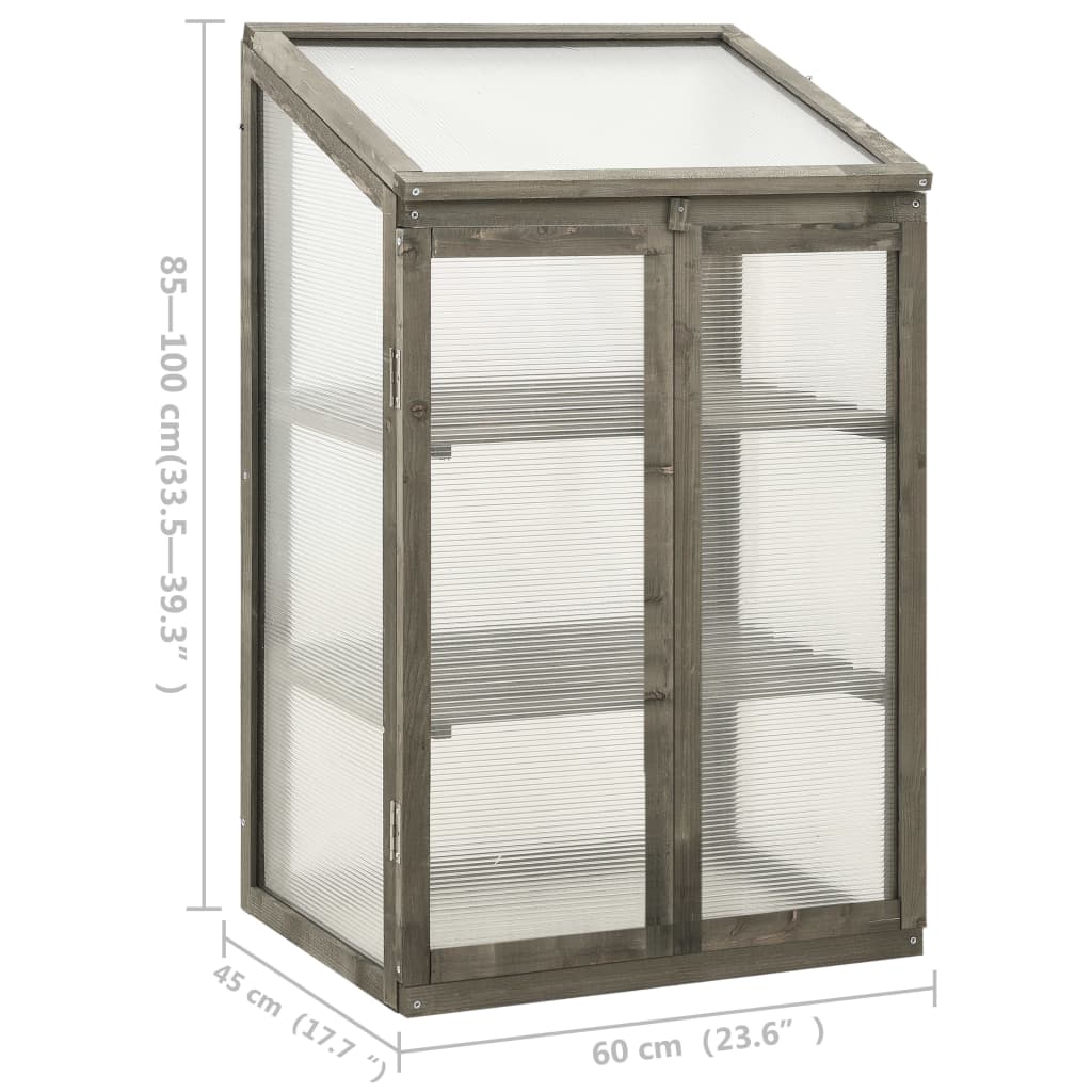vidaXL Greenhouse for Plants - Cold Frame Garden Greenhouse for Patio, Backyard & Lawn | Outdoor Grow House with Firwood Frame | Perfect for Gardening, Seed Starting & Plant Protection