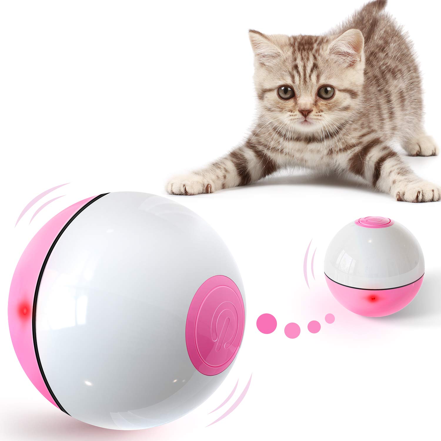 IOKHEIRA 4th Gen Interactive Cat Toys Ball - Auto 360° Self-Rotating USB Rechargeable LED Cat Toy for Indoor Cats & Kittens - Perfect for Playtime, Exercise and Boredom Relief