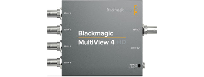 Blackmagic MultiView 4 HD - Professional 4-Channel HD Video Monitor for Live Production & Broadcast Studios | Perfect for Video Switching, Monitoring, and Multi-Camera Setups