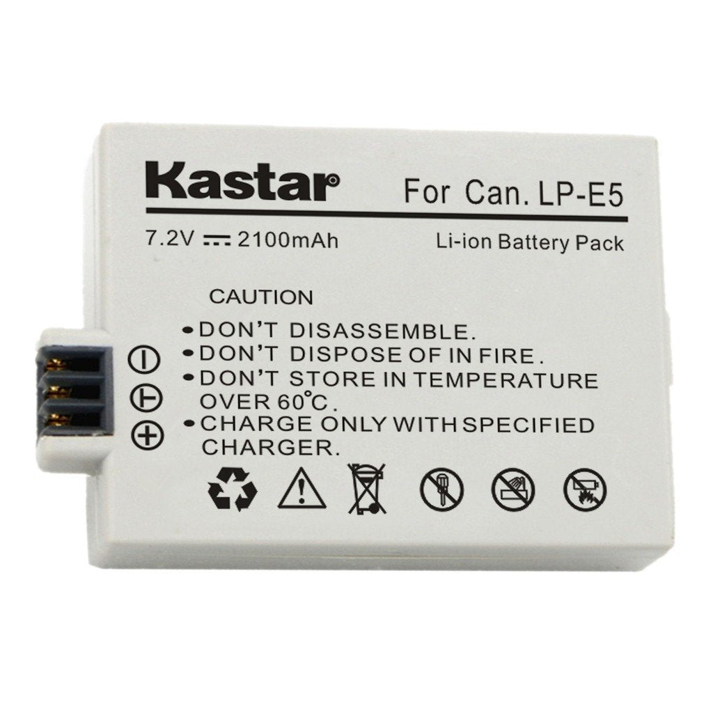 Kastar LP-E5 Battery Charger Replacement for Canon LP-E5 & LPE5 - Compatible with Canon EOS Cameras (Perfect for Travel, Photography, and Professional Shoots)