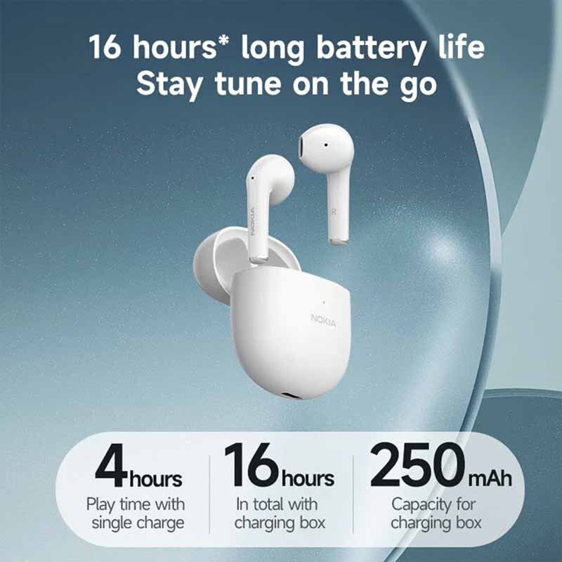 Nokia E3110 Wireless Bluetooth Earphones - Comfortable & Noise Cancelling for Gym, Running & Travel