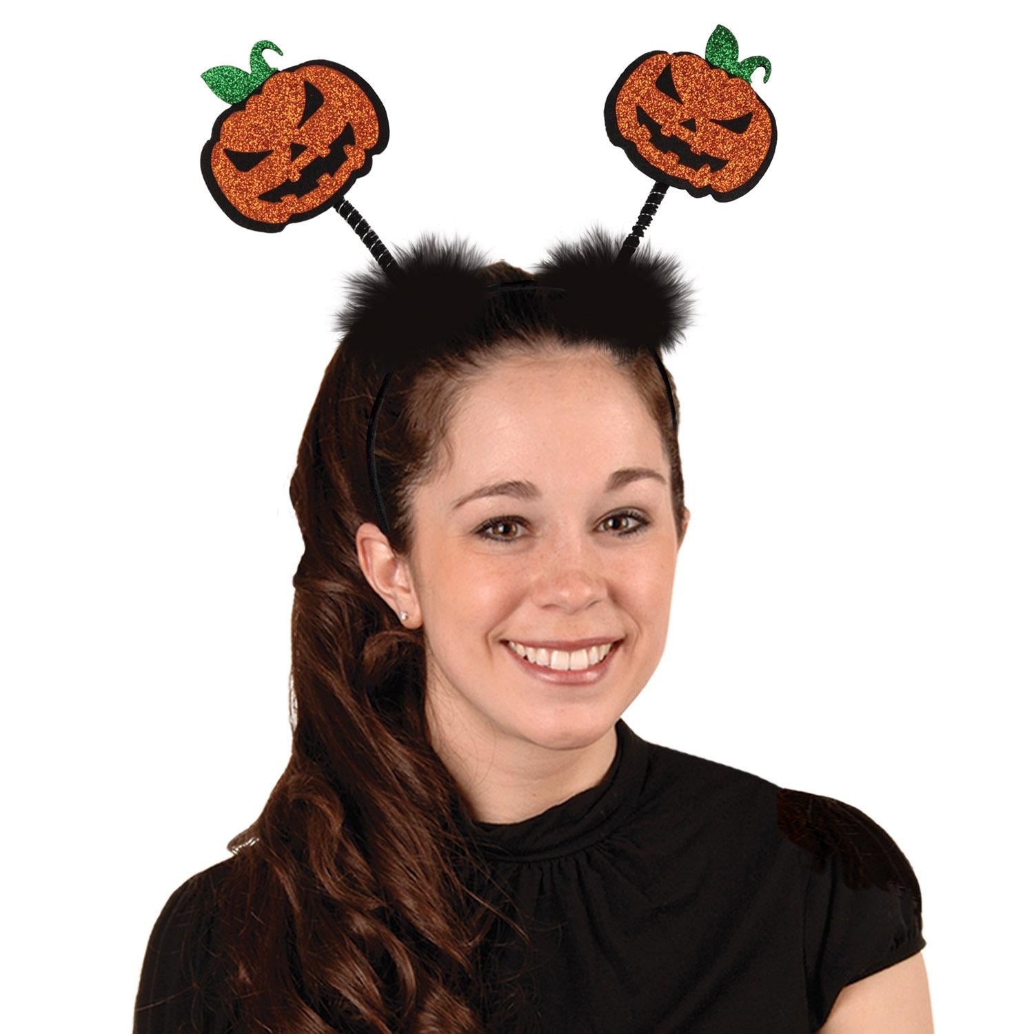 12 Pack Beistle Halloween Glittered Jack O' Lantern Boppers - Party Decorations for Halloween, Trick or Treat, Costume Parties & Home Decor