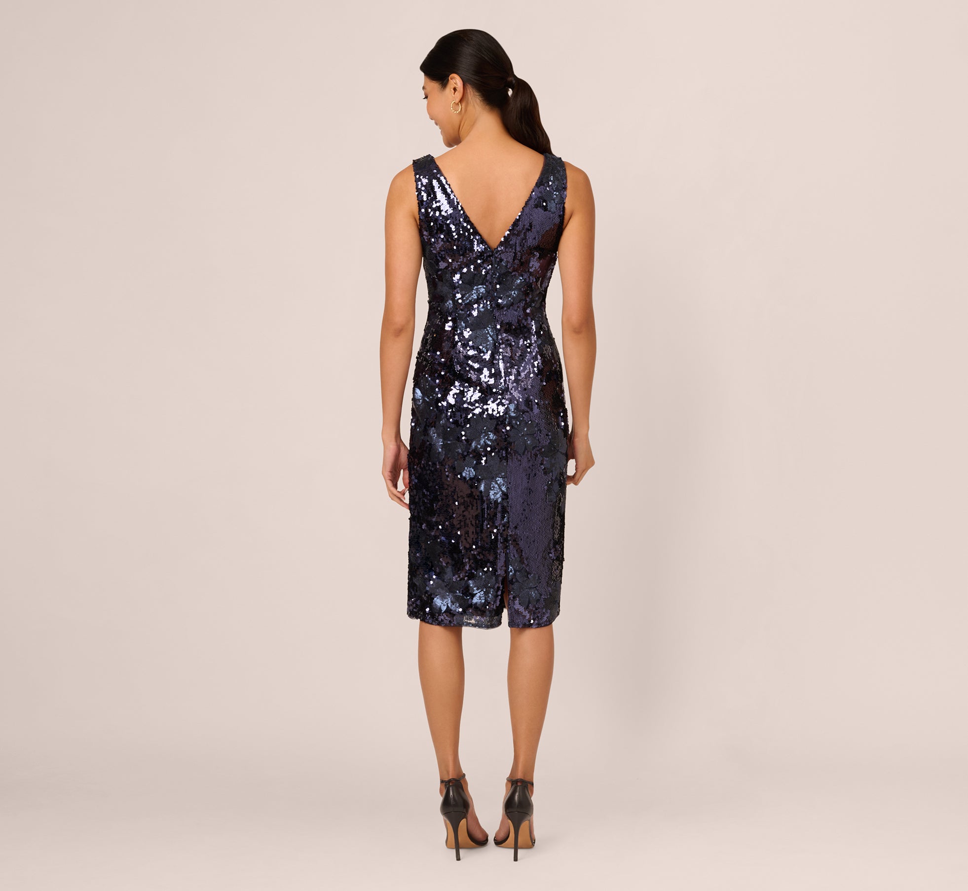 Sparkly Navy Blue Sequin Sheath Dress for Women - Perfect for Evening Parties, Prom, Cocktail Events & Special Occasions