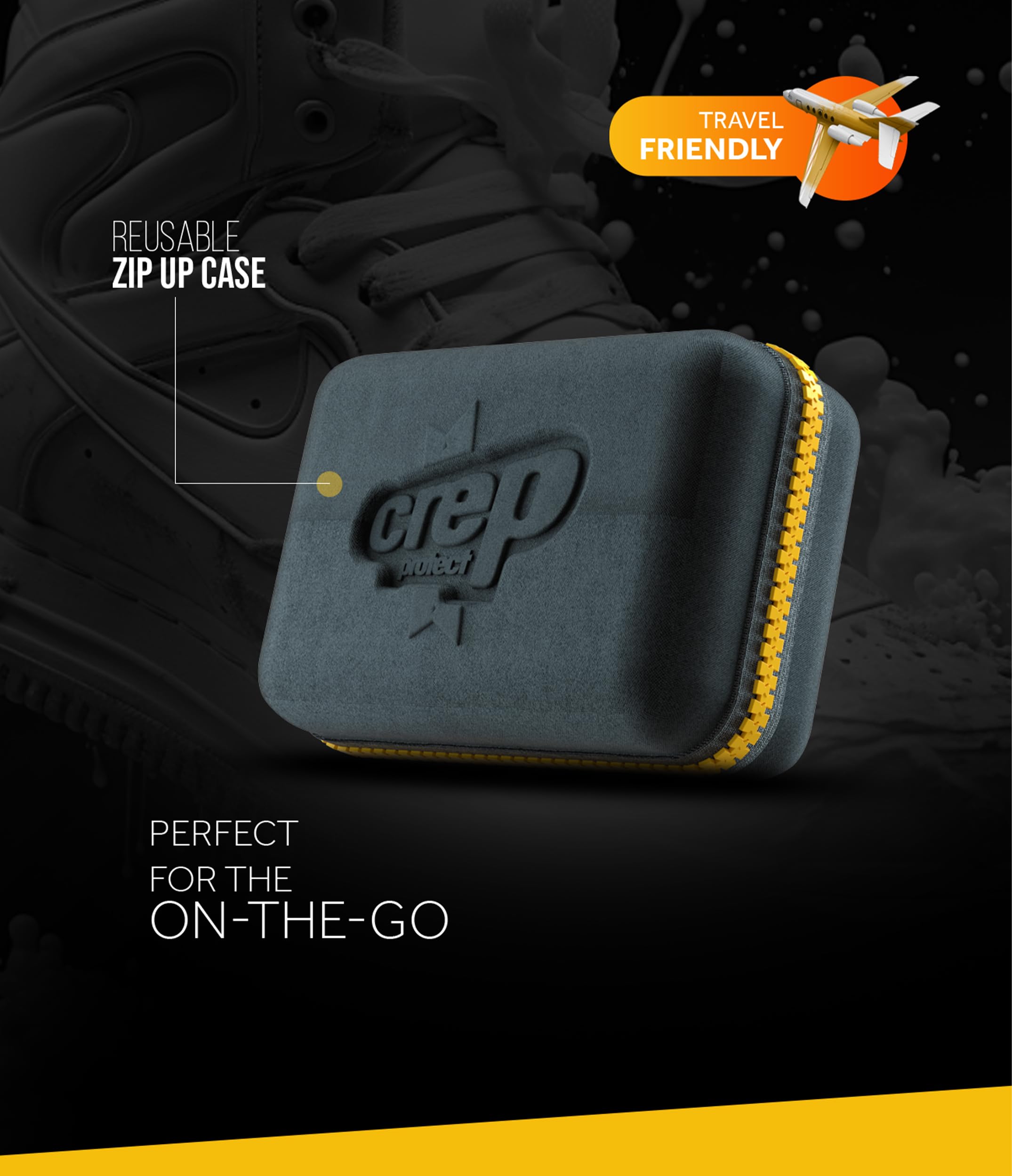Crep Protect Shoe Cleaner Kit - Premium Sneaker Cleaning Solution with Brush & Microfiber Cloth for Leather, Suede, Nubuck & Canvas Shoes | Perfect for Daily Cleaning, Shoe Care & Sneaker Restoration