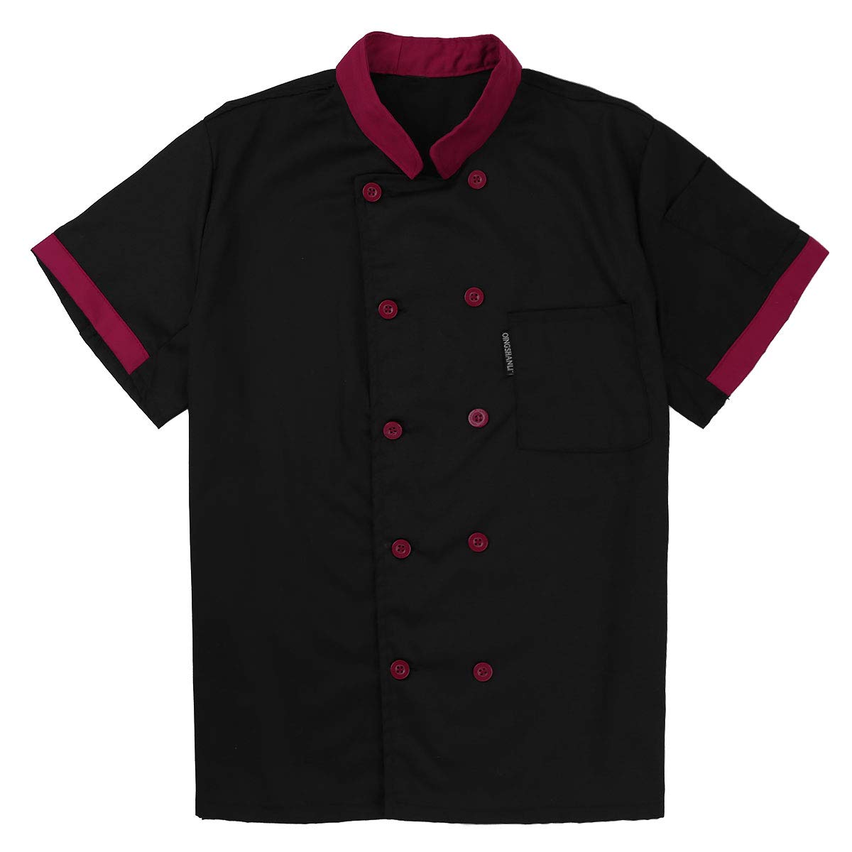 iEFiEL Chef Coat Jacket - Professional Kitchen Uniform for Men & Women - Short Sleeve Cook Workwear for Restaurants, Catering & Culinary Schools