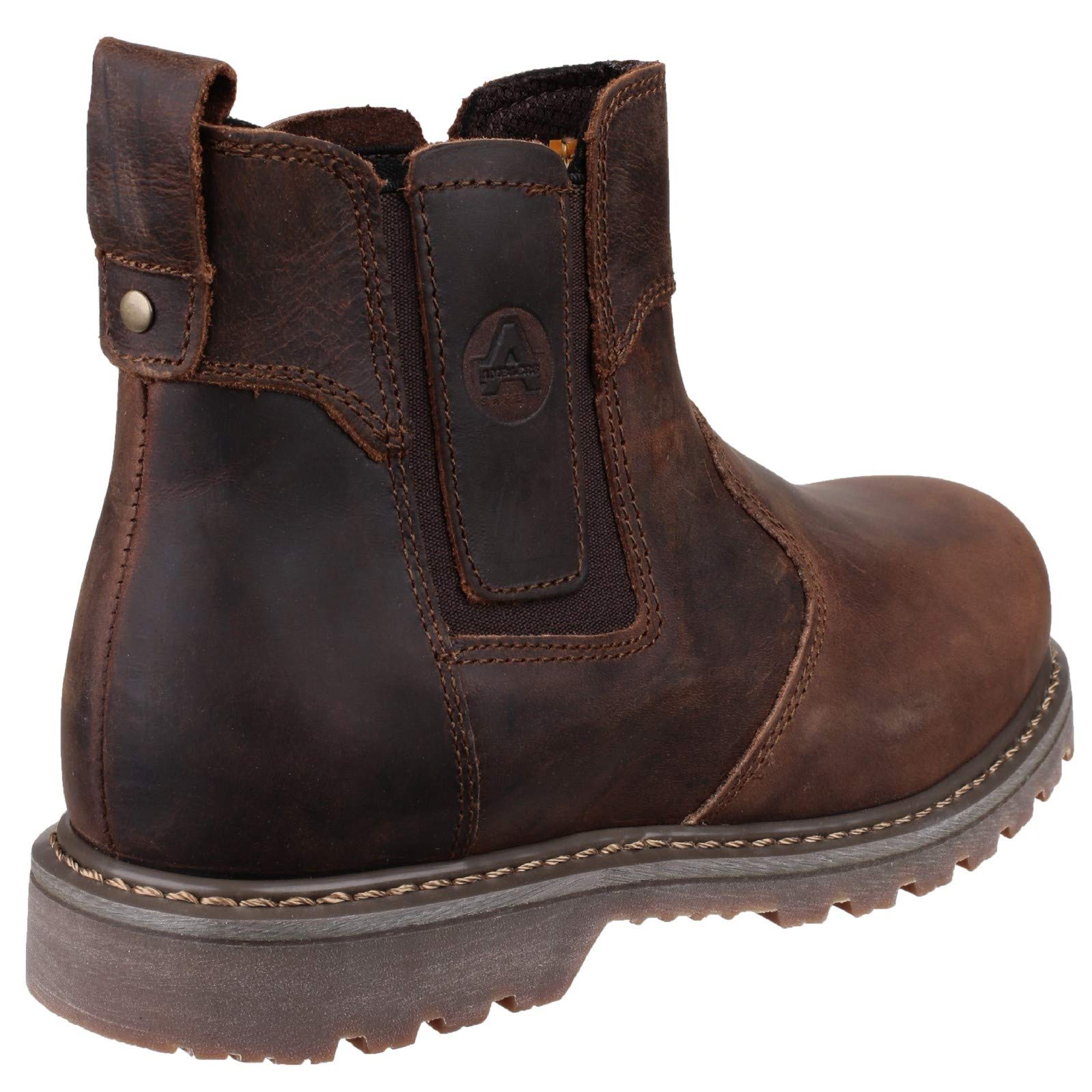 Amblers Men's FS165 Steel Toe Work Boots - Leather Safety Shoes with Midsole & SRA Slip Resistance for Construction, Warehouse & Industrial Work
