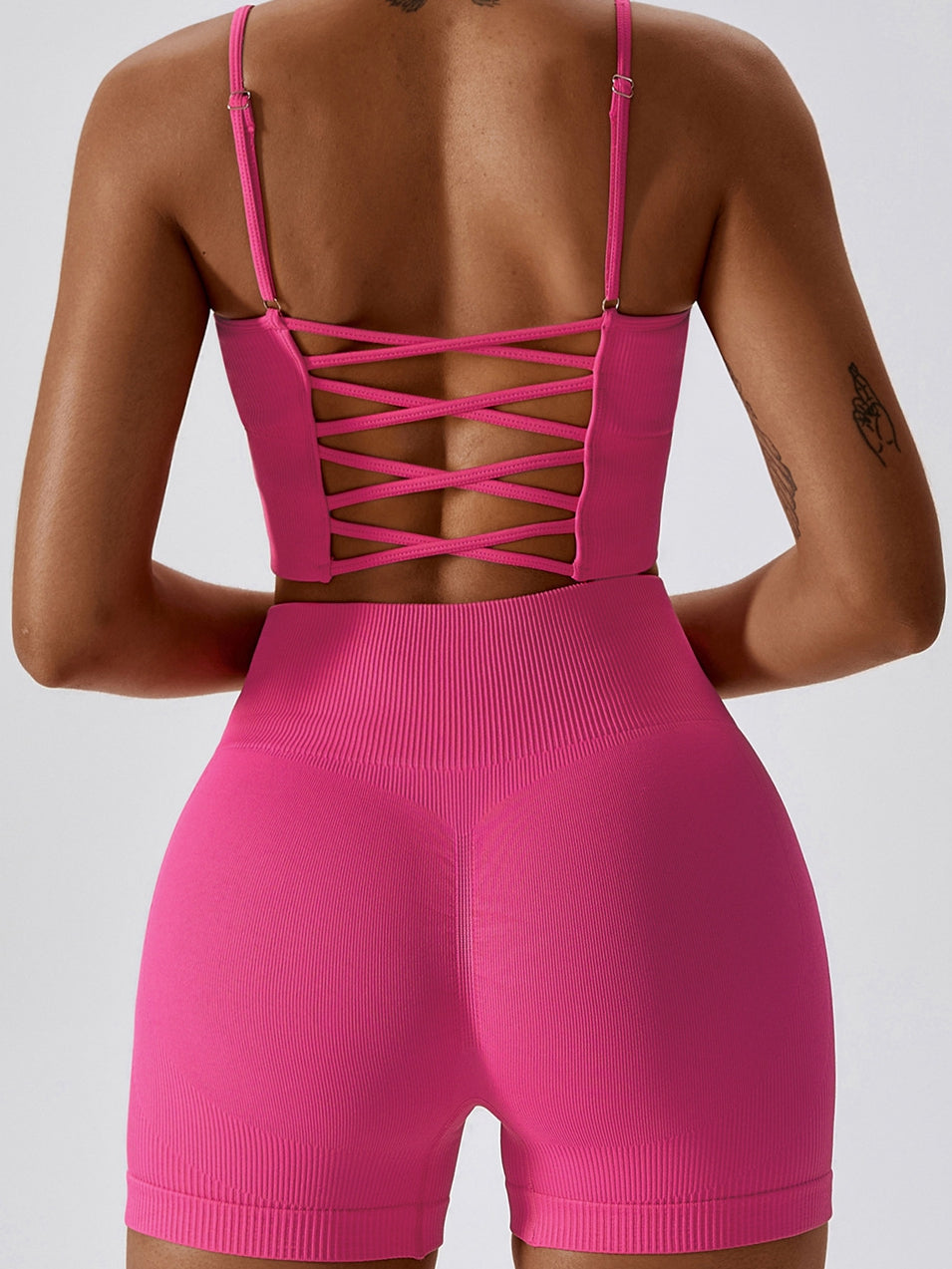 ZASUWA Women's High Waisted Ribbed Scrunch Booty Shorts - Spandex Workout Shorts for Gym, Yoga & Running - Sexy Butt Lifting Fitness Shorts for Women