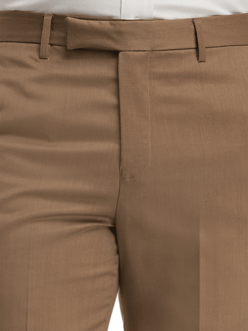 Premium Wool Gabardine Dress Pants for Men - Light Brown Classic Office & Business Casual Trousers