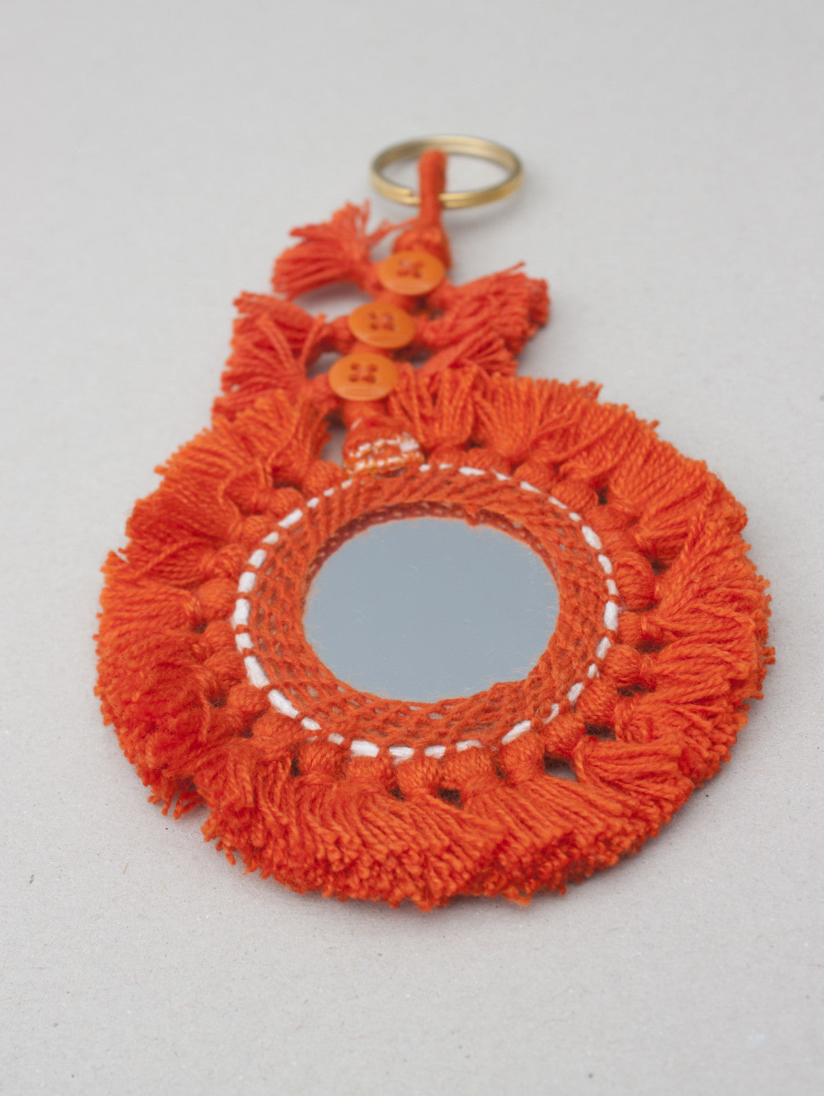 Stylish Tassel Mirror Keychains for Women - Compact Hand Mirror & Keyring Combo - Perfect for Purse, Handbag, Makeup Touch-Ups On The Go