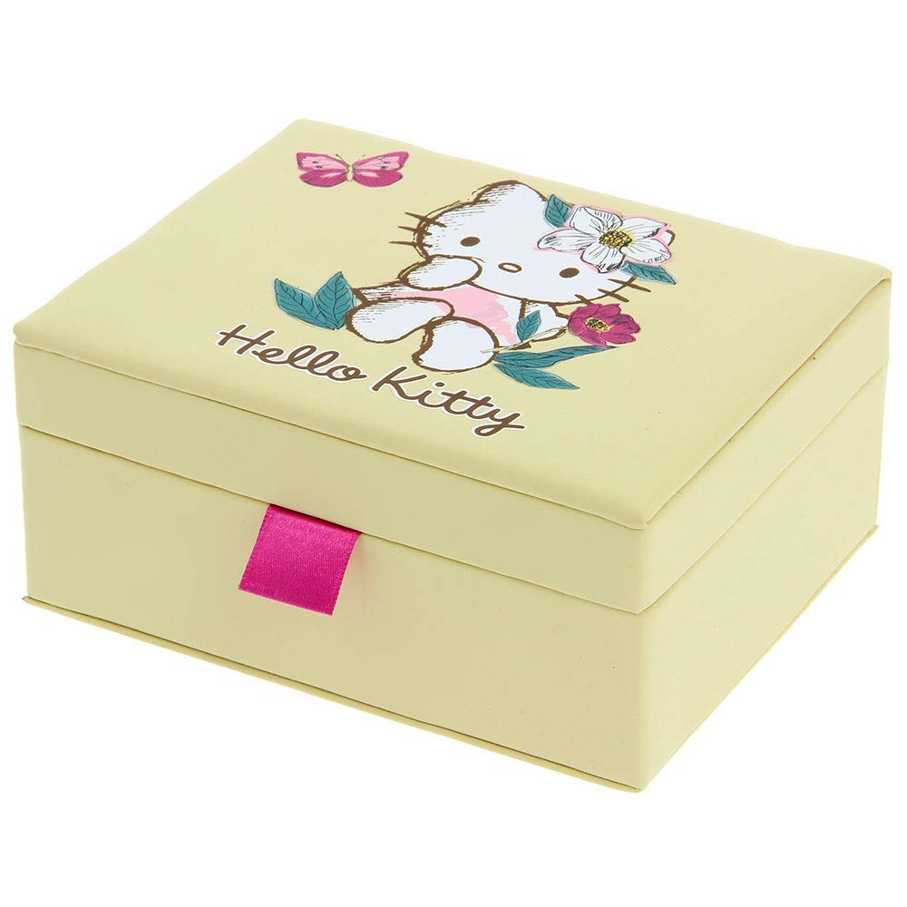 Vintage Hello Kitty Jewelry Box with Floral Design - Cute Storage Organizer for Rings, Necklaces & Earrings - Perfect Gift for Girls & Women