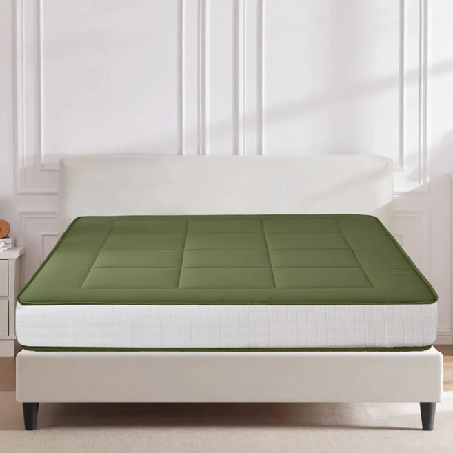 MAXYOYO Padded Japanese Floor Mattress - Green Foldable Roll Up Futon Mattress for Bedroom, Guest Room & Travel | Comfortable Floor Sleeping & Lounging