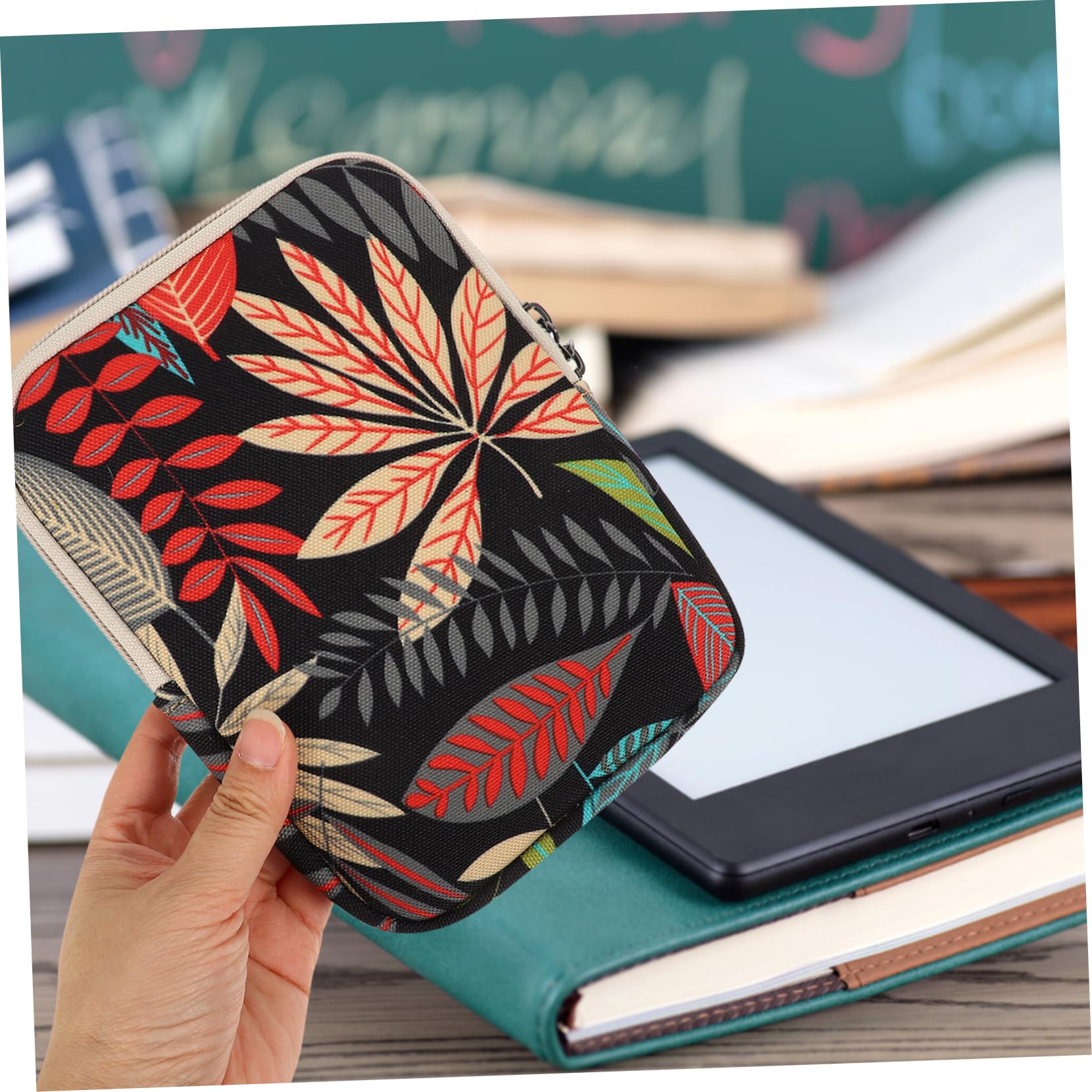 CAXUSD Canvas Kindle Cover for Kindle 2/3/4 - Protective Ebook Case with Lint-Free Material - Perfect for Book Signings, Galleries & Reading at Home/Cafe/Travel