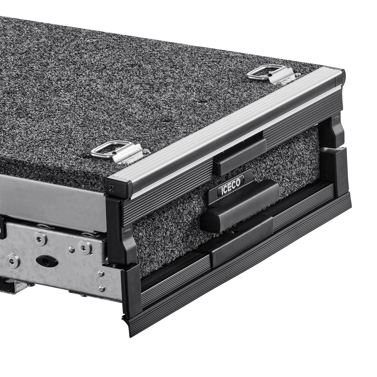 ICECO DS15 12V Portable Refrigerator Freezer Drawer System with Roller Floor - Perfect for Camping, RV Travel & Outdoor Adventures