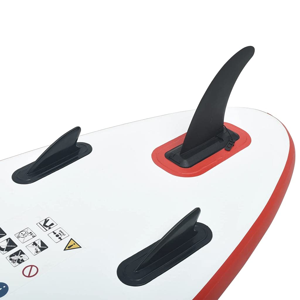 **CHARMMA Inflatable Stand Up Paddle Board Set - 12.8KG Lightweight SUP Surfboard for Adults & Kids - Red & White Design - Perfect for Lakes, Rivers & Ocean Surfing**