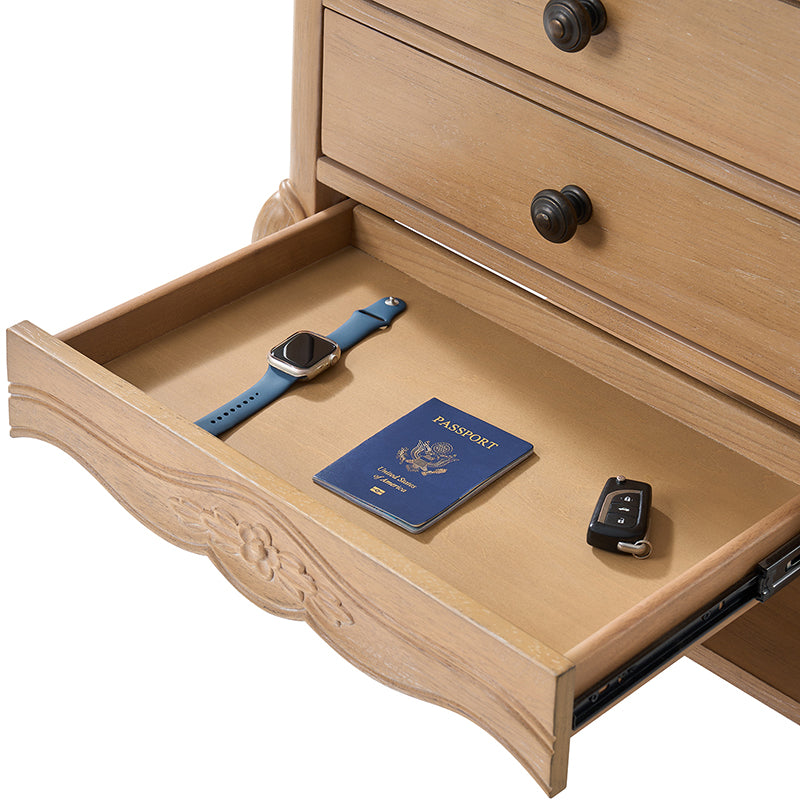 Nina Modern Nightstand with Hidden Drawer - Fully Assembled Bedside Table for Bedroom, Living Room & Office - Traditional Exquisite Design (Optional Types Available)