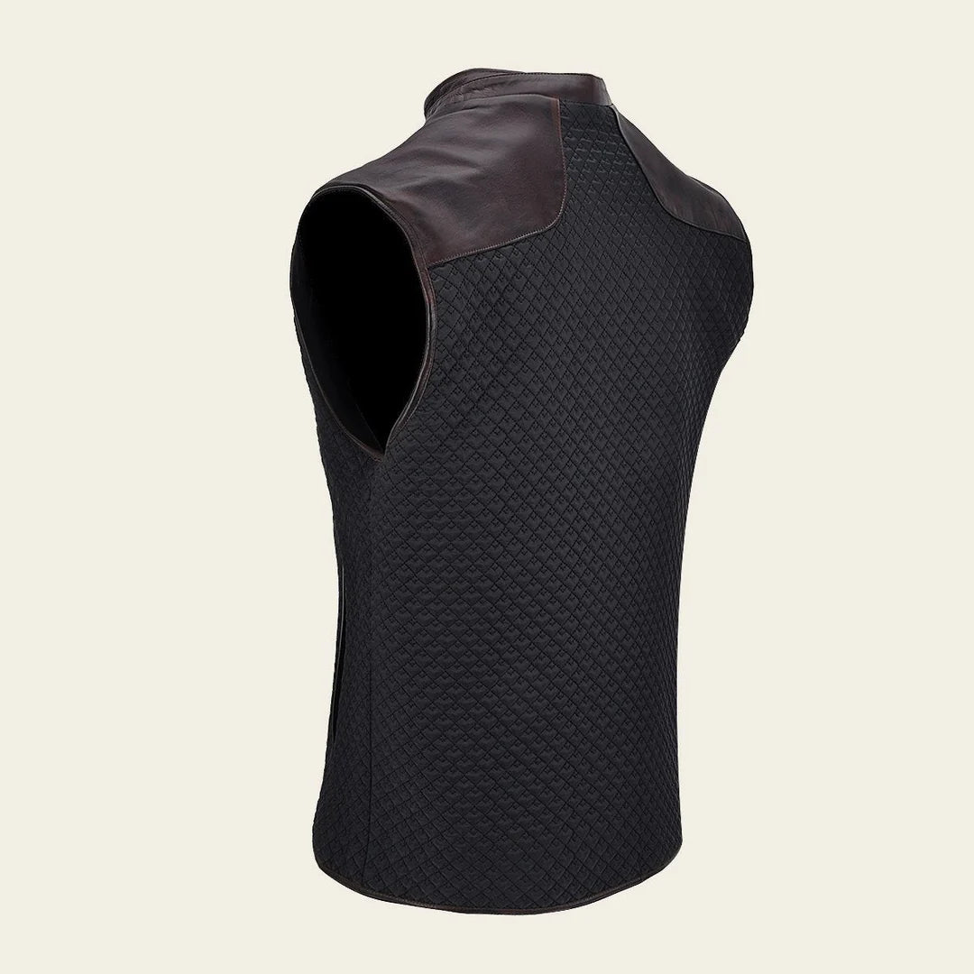 Cuadra Men's Casual Fashion Leather Vest in Chocolate Brown | Stylish & Comfortable Outerwear for Everyday Wear | Perfect for Outdoors, Parties & Casual Events