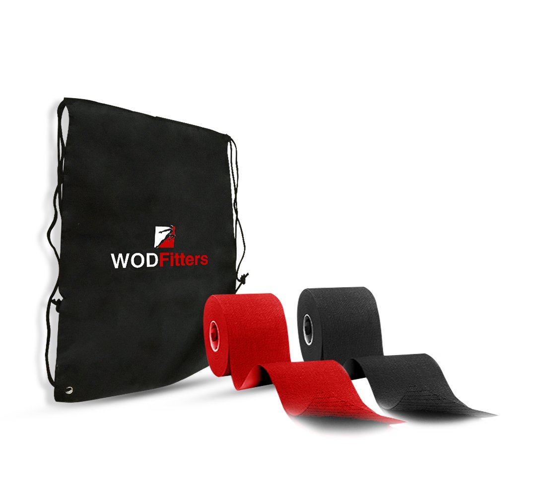WODFitters Pro Kinesiology Tape for Athletes - Waterproof Sports Tape, Extra Durable Therapeutic Kinesio Tape for Pain Relief & Muscle Support - 2