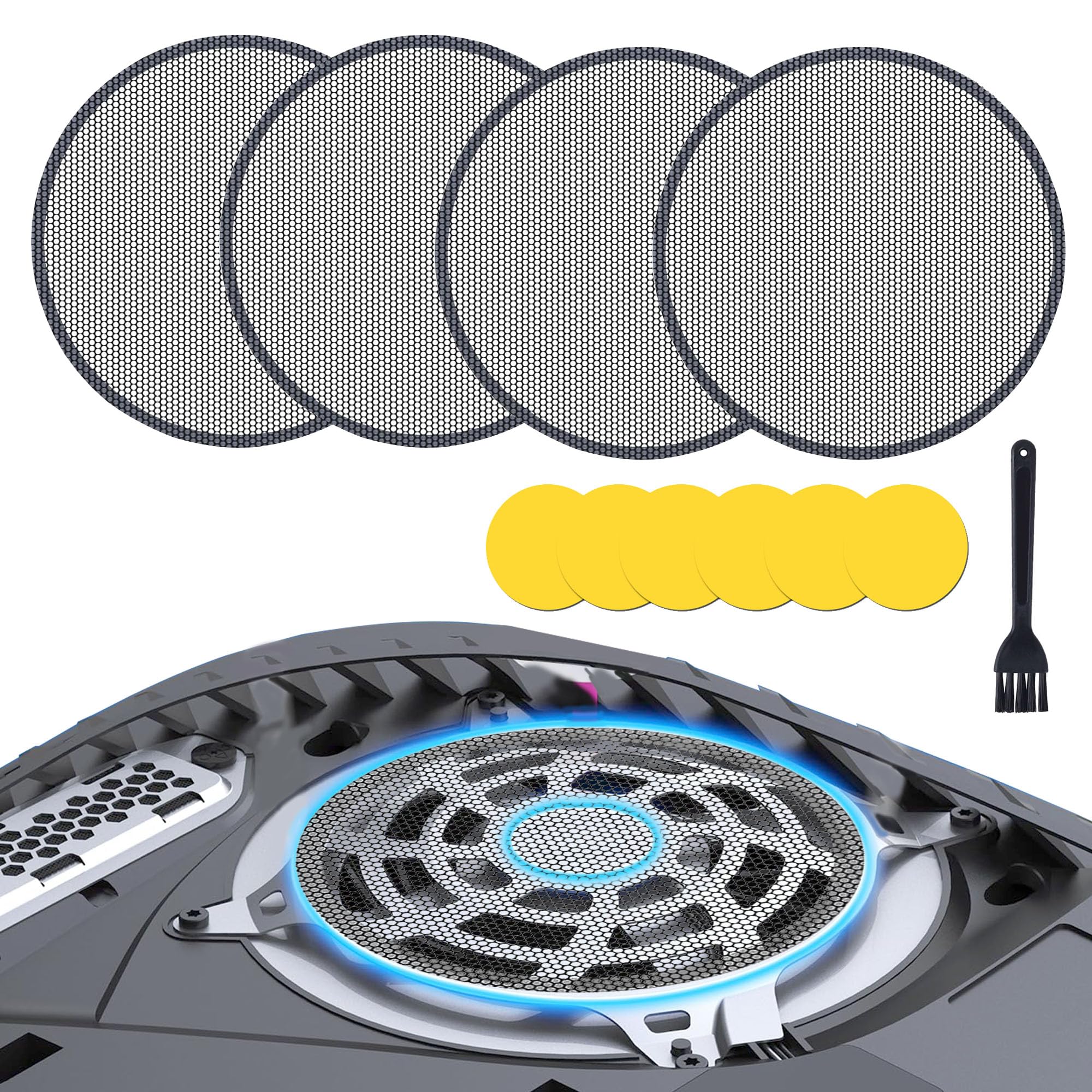 PS5 Cooling Fan Dust Filter Cover - Breathable Dust Protector Kit for PS5 Heatsink Fan | Easy to Install | Prevent Overheating & Dust Build-Up | Perfect for Gaming Setups & Entertainment Centers