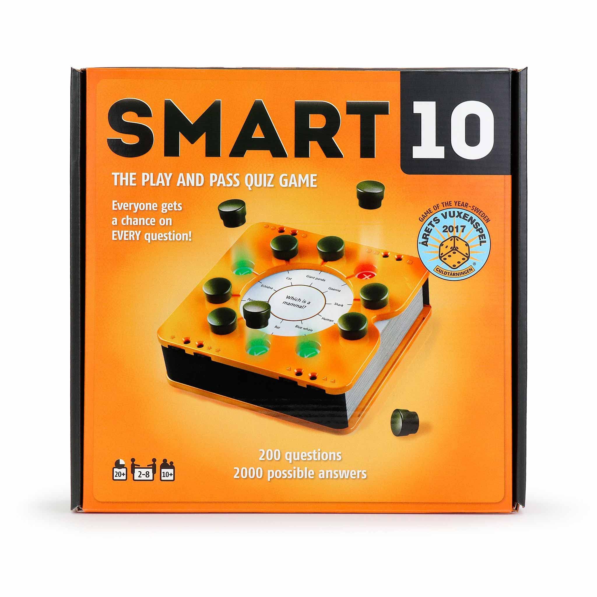 Smart 10 Pass and Play Trivia Game - Fun Family Board Game for All Ages | Perfect for Game Nights, Parties & Family Gatherings