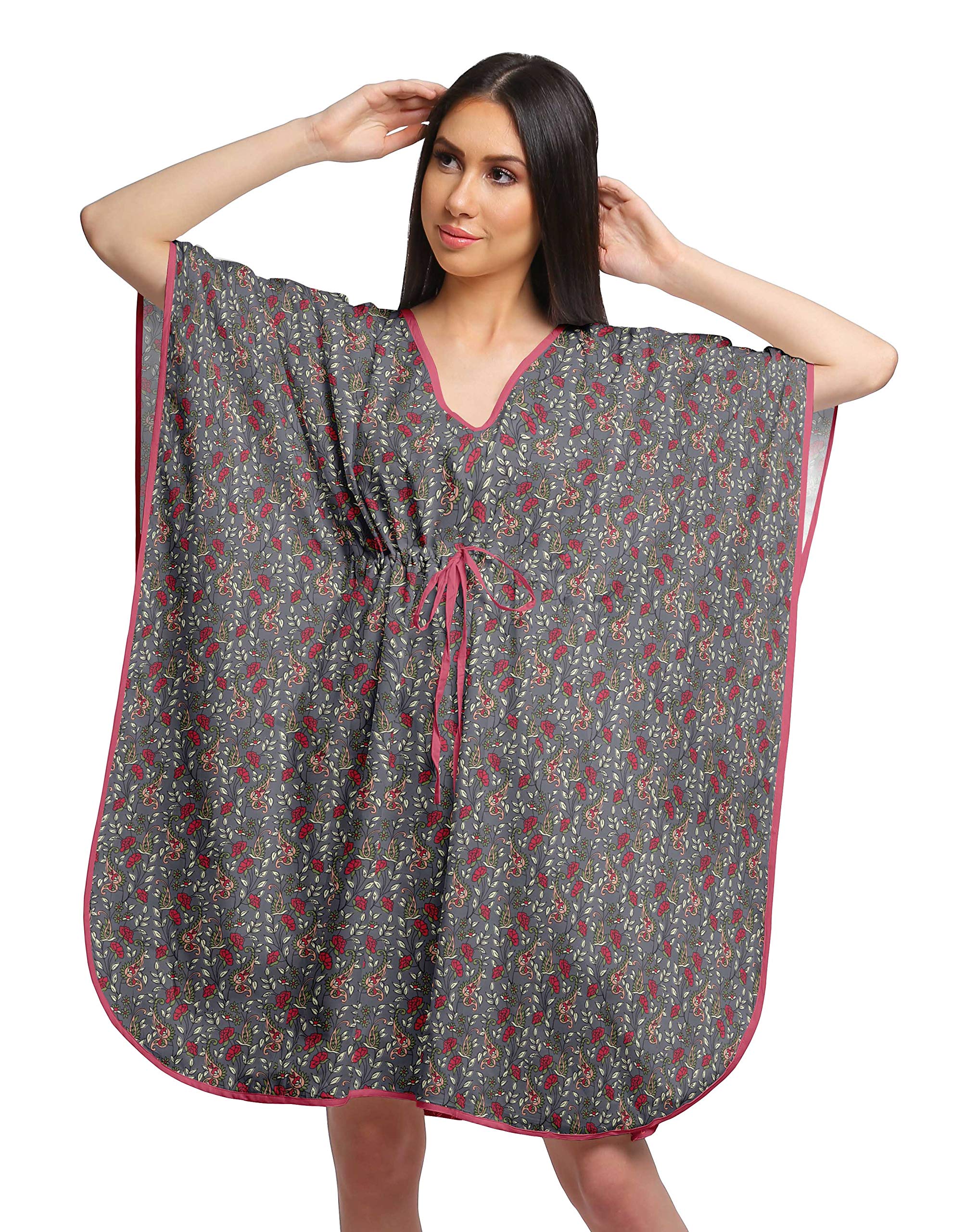 Women's Printed Beach Kaftan Dress - Flowy Bikini Cover Up & Summer Caftan for Plus Size | Perfect for Poolside, Vacation & Tropical Getaways