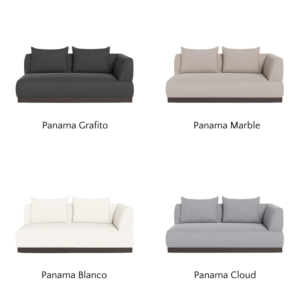 Amalfi 2-Seat Right Arm Outdoor Sectional Sofa - Patio Furniture for Backyard, Poolside & Garden Relaxation