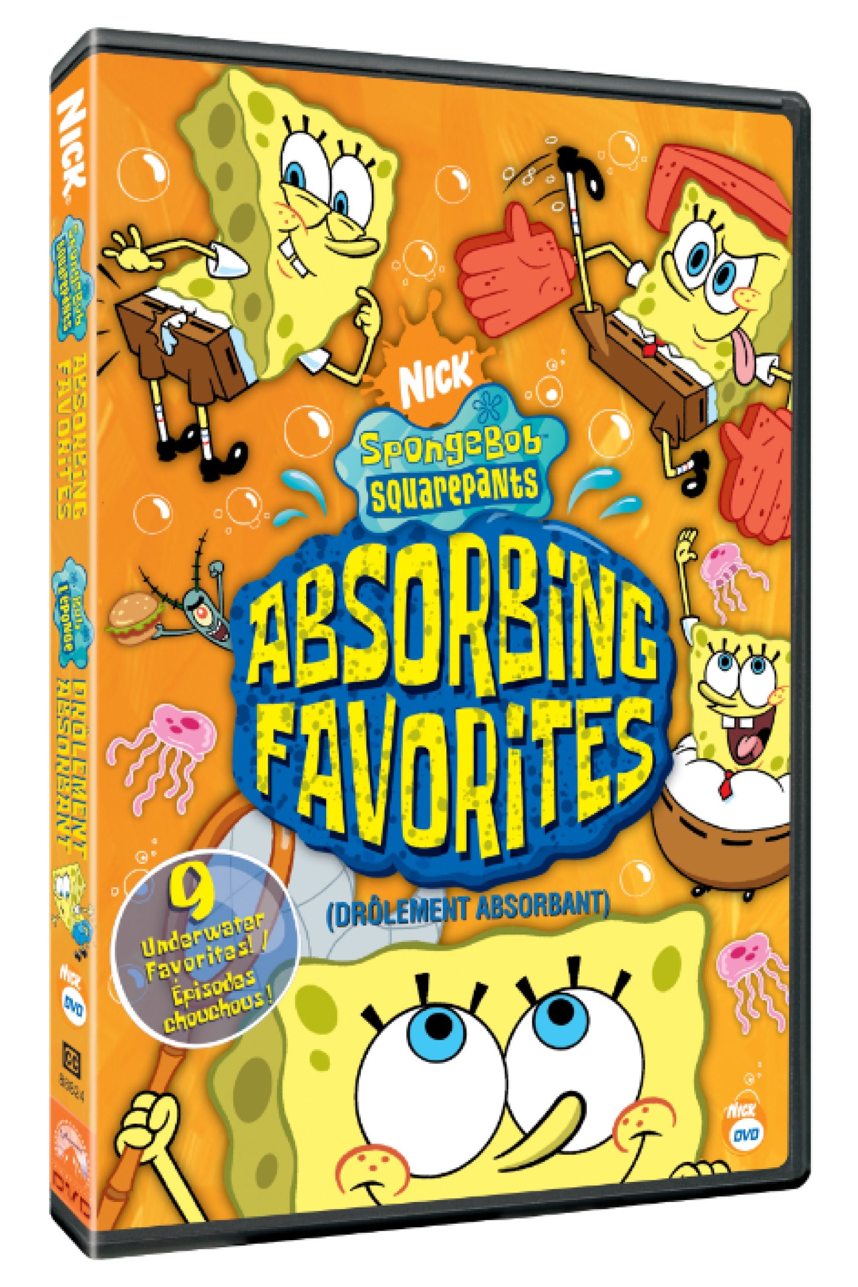 SpongeBob SquarePants Absorbent Kitchen Sponge Set - Fun Cartoon Dishwashing Sponges for Kids & Adults - Perfect for Cleaning Dishes, Sinks, and Countertops