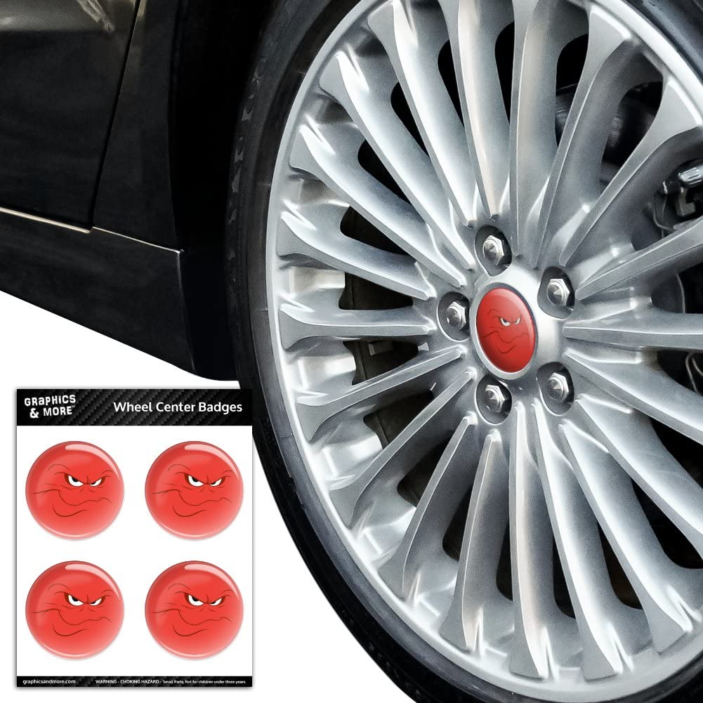 Looney Tunes Gossamer Face Tire Wheel Center Cap - Resin-Topped Badges & Stickers for Car, Truck, and Motorcycle Customization - Perfect for Auto Enthusiasts and Cartoon Fans