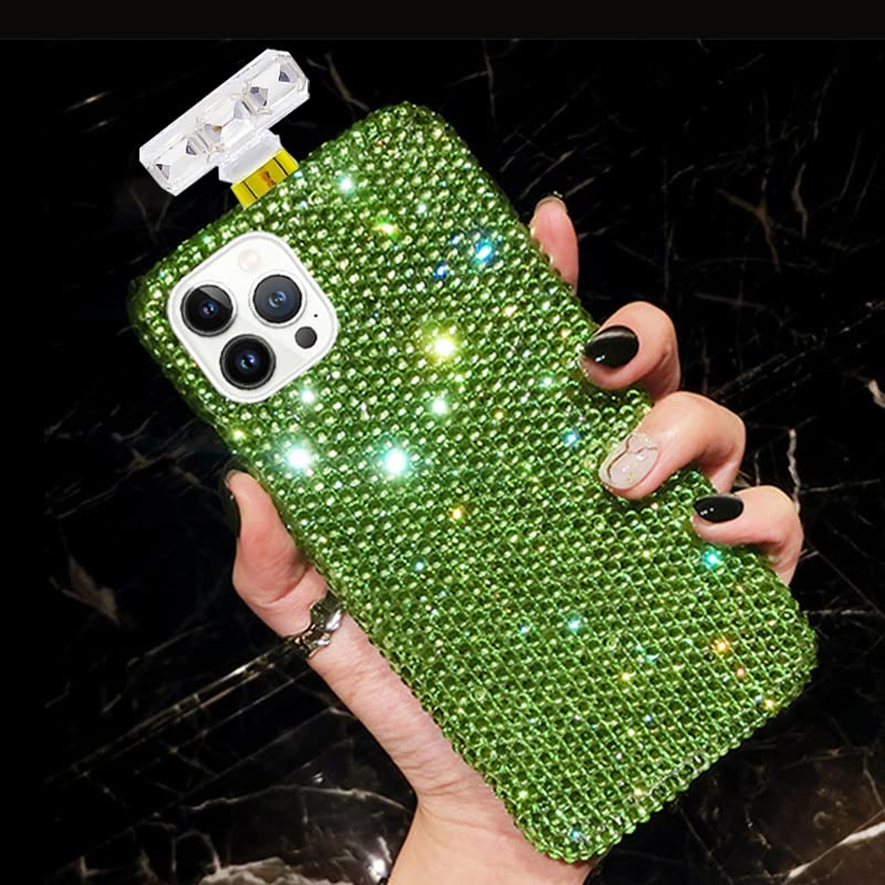 Luxury 3D Bling Rhinestone Perfume Bottle Phone Case for iPhone 12 Pro Max 6.7 inch - Diamond Gemstone Soft TPU Protective Cover with Chain Lanyard | Perfect for Parties, Weddings & Special Occasions