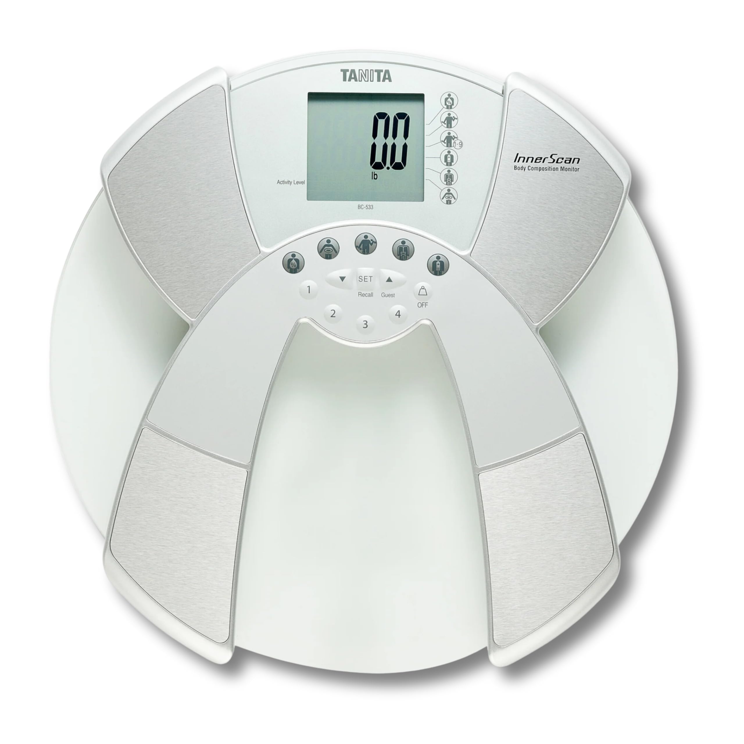 Tanita BC-533 Digital Bathroom Scale with Body Composition Analysis - Smart Glass Weight Scale Measures Weight, Body Fat %, Muscle Mass, BMI, Bone Mass & Visceral Fat - FSA/HSA Eligible - Perfect for Home Gym, Weight Loss Tracking & Health Monitoring