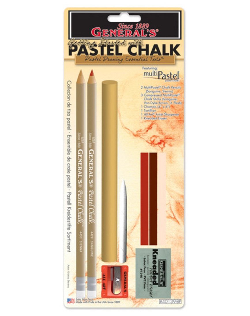 General Pencil 40139-BP Professional Pastel Chalk Set - 24 Vibrant Colors for Artists & Beginners | Perfect for Sketching, Blending & Creating Soft Pastel Artworks on Paper & Canvas