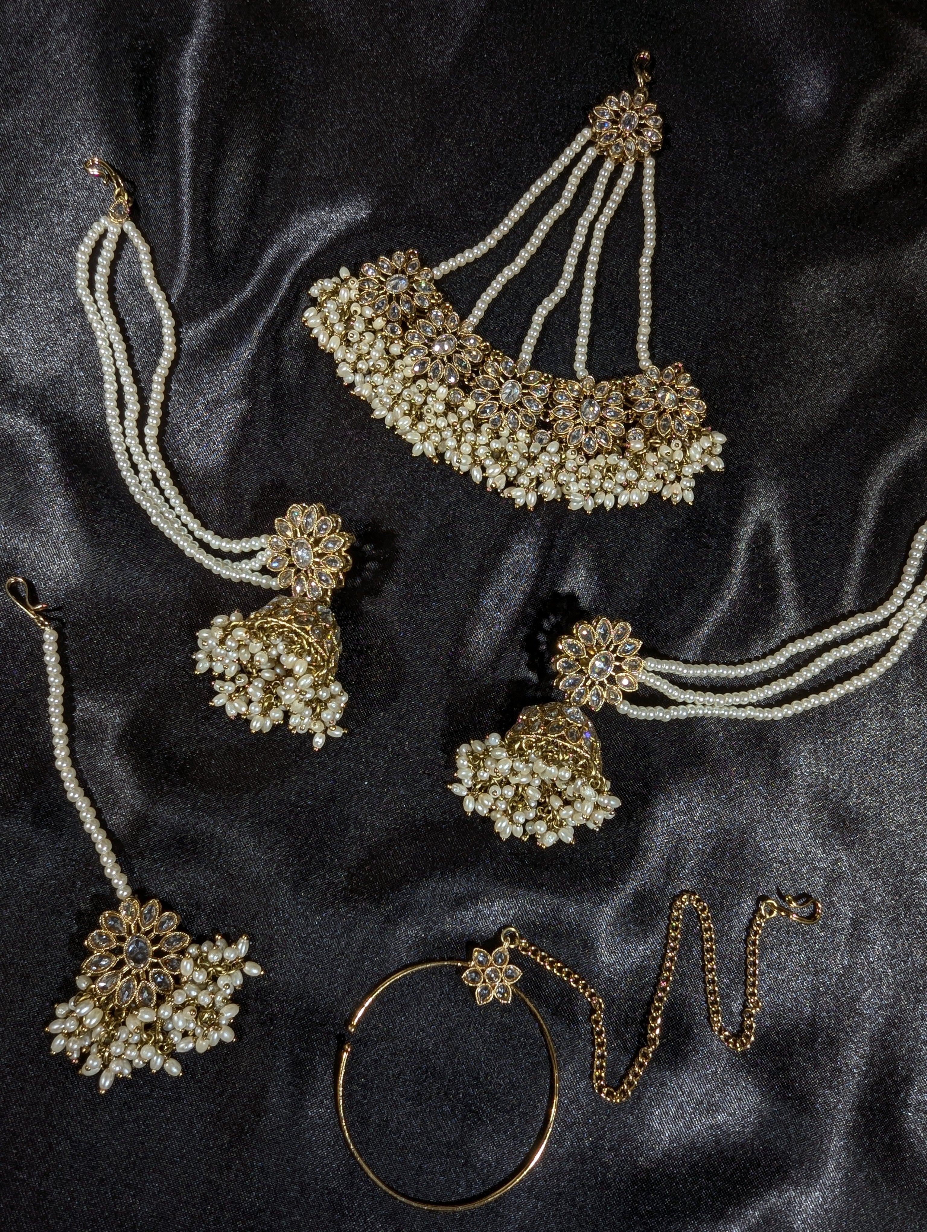 Exquisite Hemal Polki Semi Bridal Jewelry Set - Traditional Indian Bridal Necklace & Earrings for Weddings, Engagements & Special Occasions