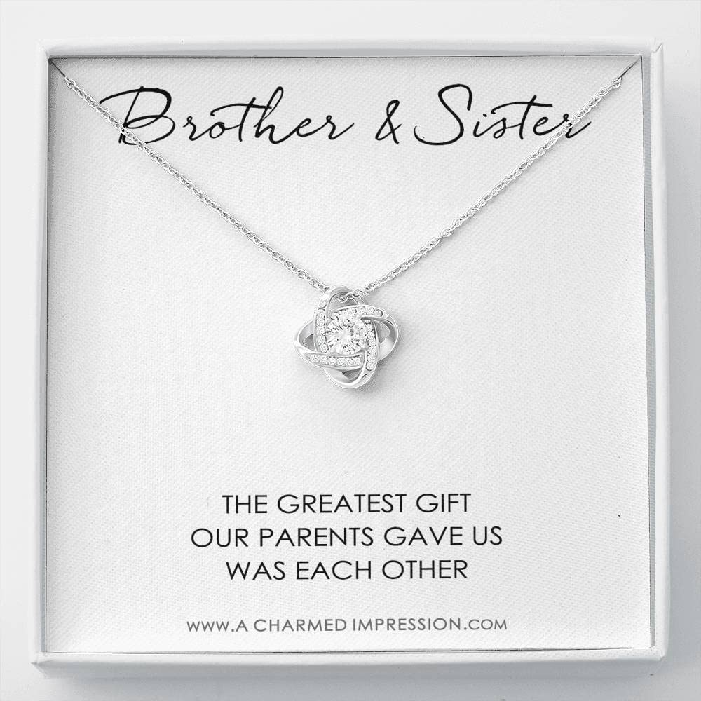 Charming Sister Necklace - Unique Birthday Gift for Sister from Brother | Thoughtful Jewelry Present for Sister's Birthday, Christmas & Special Occasions