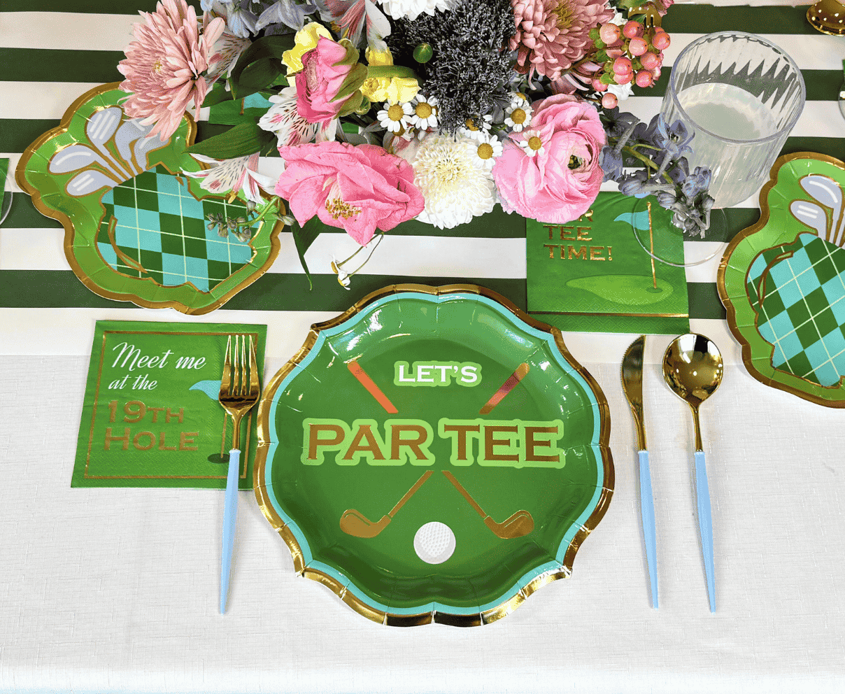 Let's ParTee Table Setting - Elegant Dinnerware Set for Parties & Entertaining | Perfect for Weddings, Holidays & Special Occasions