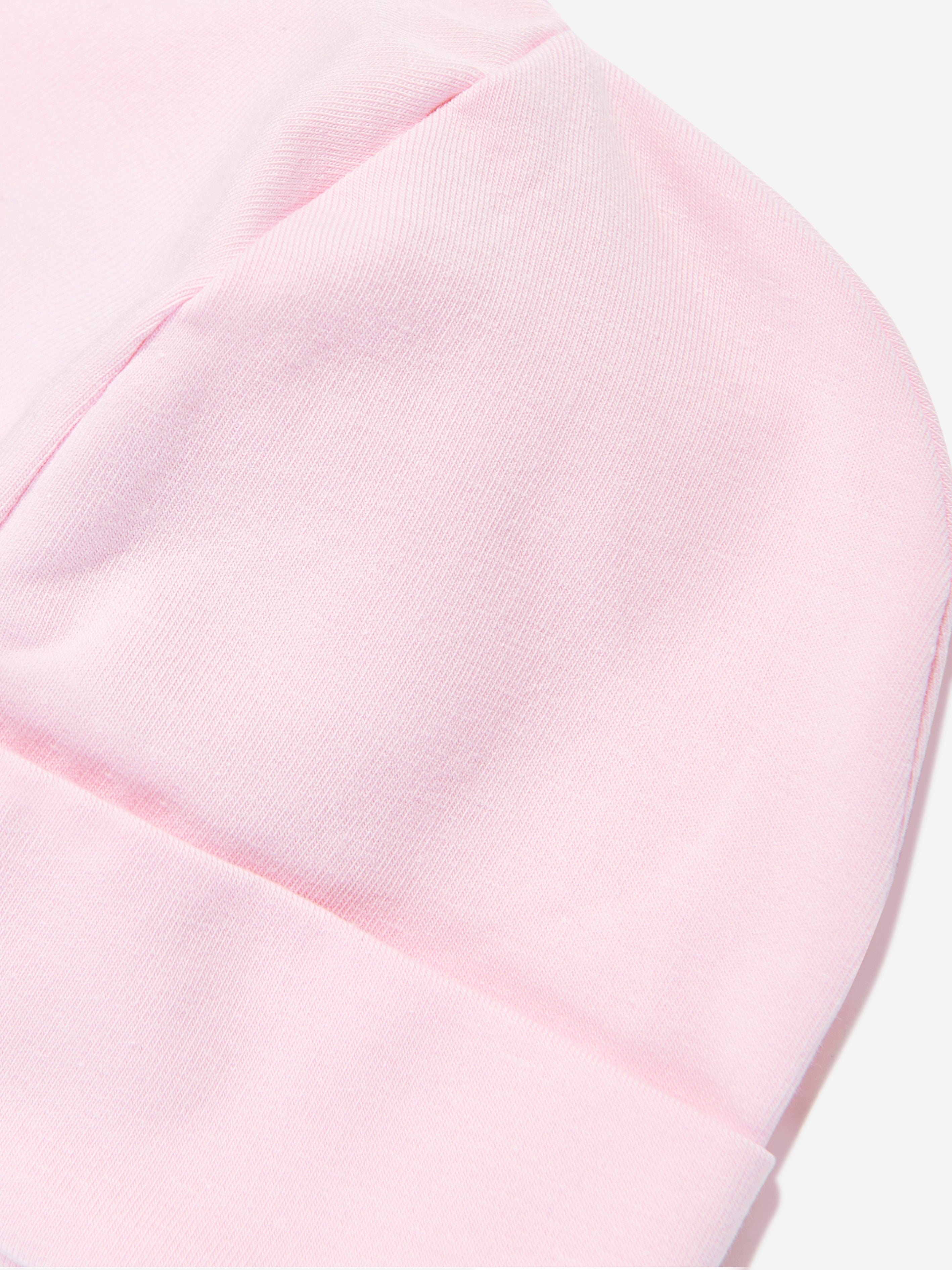Pink Embroidered Logo Beanie for Baby Girls - Soft Winter Hat for Newborns & Toddlers - Perfect for Outdoor Play, Photo Shoots & Cold Weather Protection