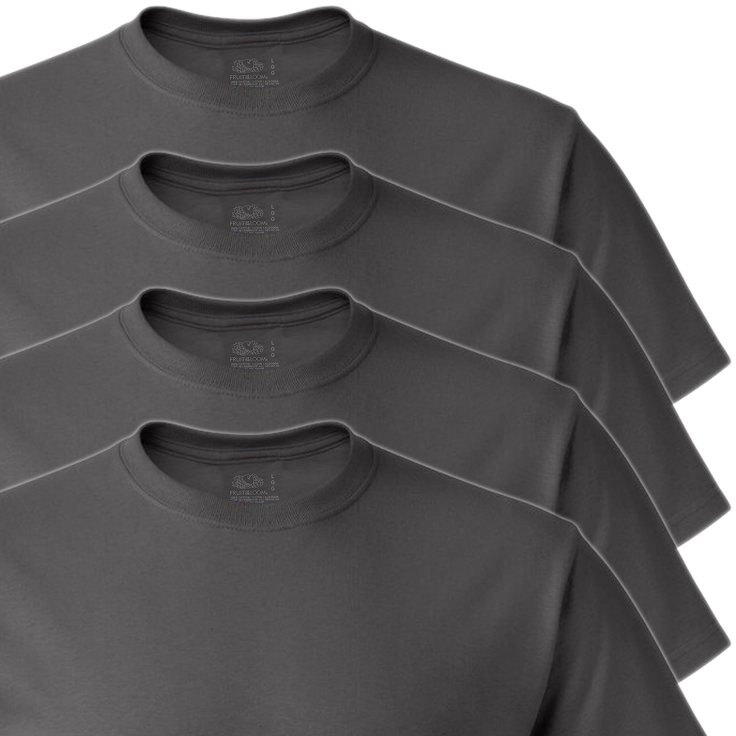 Fruit of the Loom Men's Lightweight Cotton T-Shirts - Short & Long Sleeve Comfortable Casual Tees for Everyday Wear, Workout, and Layering
