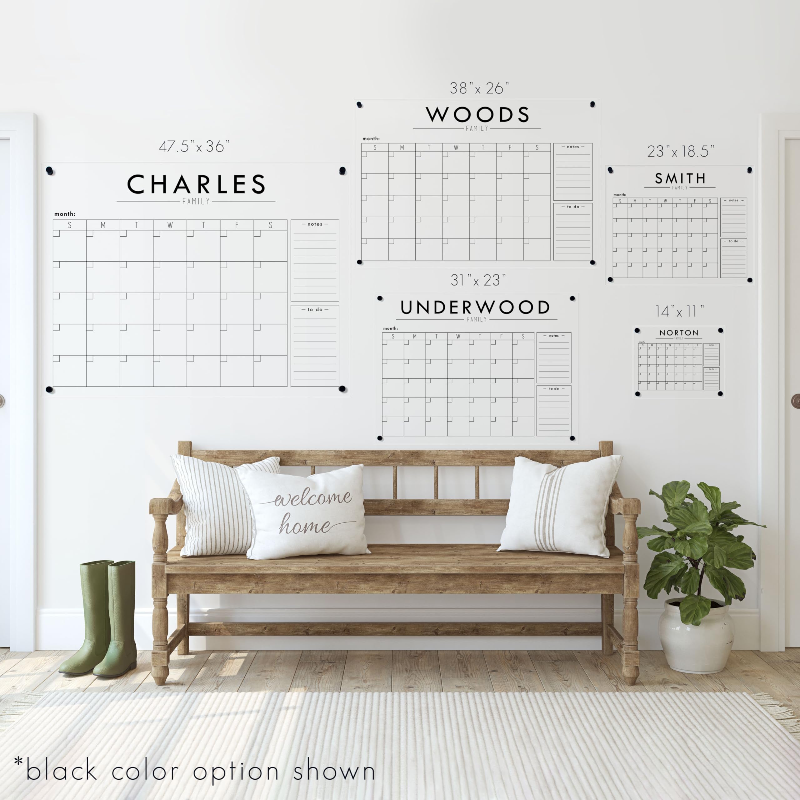 2025 Custom Wall Calendar - Modern Acrylic Dry Erase Planner with Personalization - 14