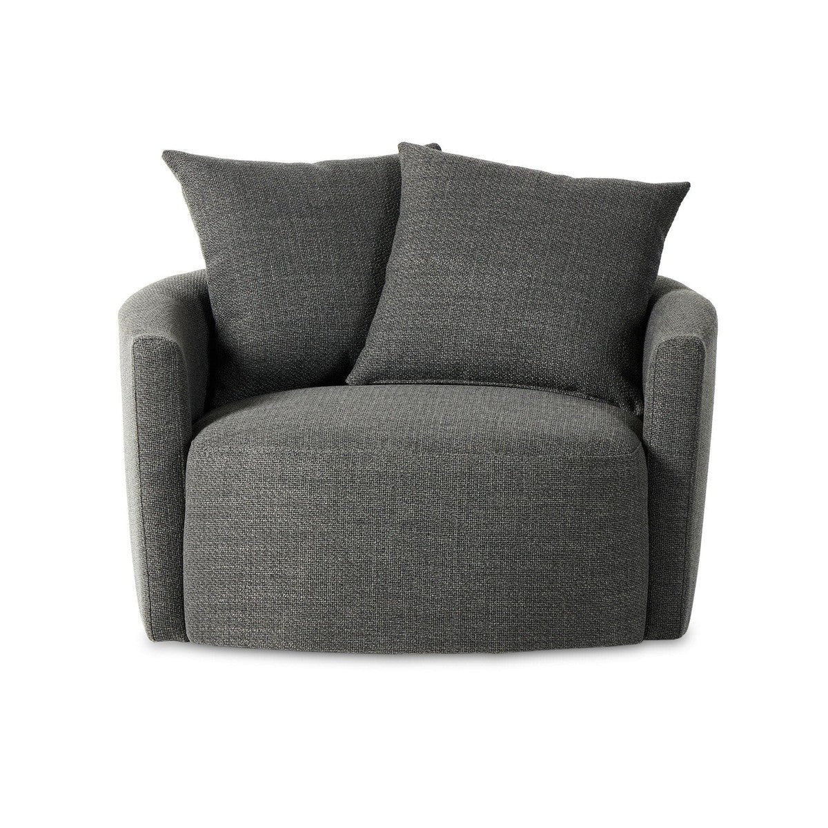 Anaya Swivel Chair - Modern Gibson Smoke Accent Chair for Living Room, Office & Lounge - 360 Degree Rotating Comfortable Seating with Mid-Century Design