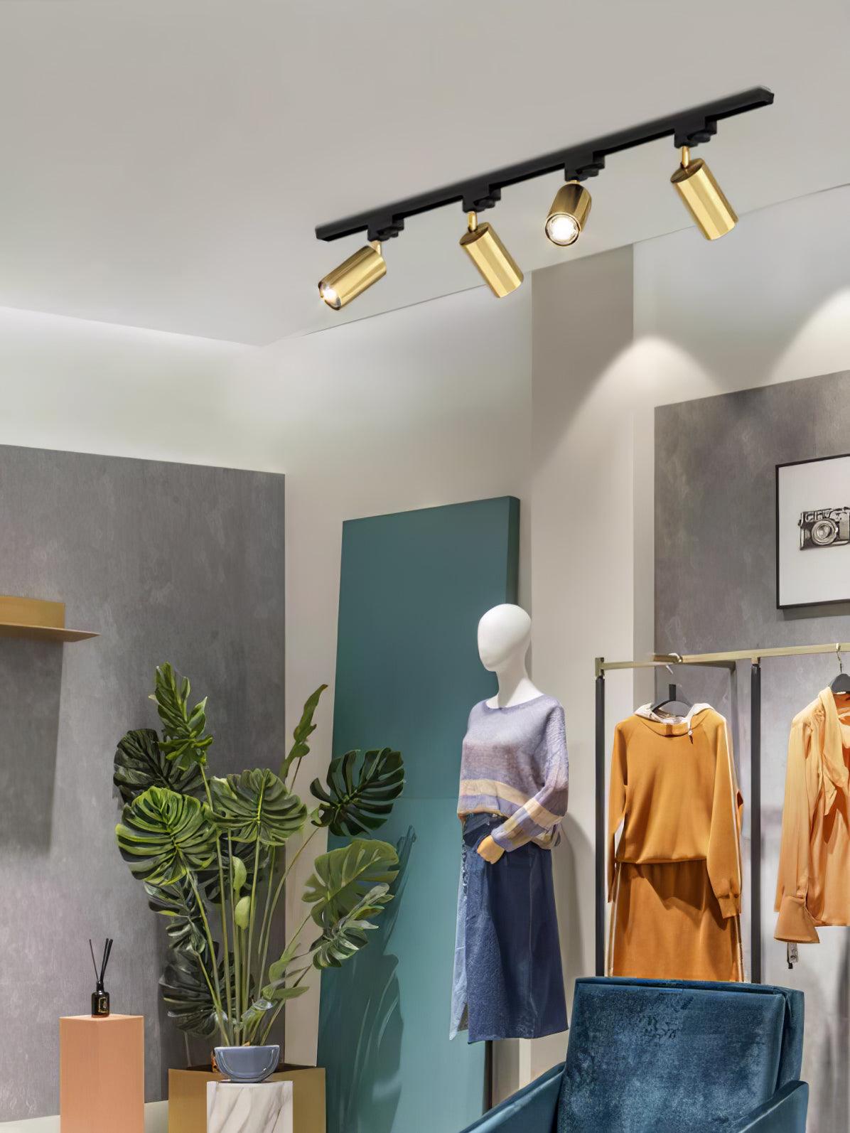 Adjustable Spotlight Track Ceiling Light - Dimmable LED Lighting System for Home & Office - Perfect for Living Room, Kitchen, Gallery, and Retail Store Lighting