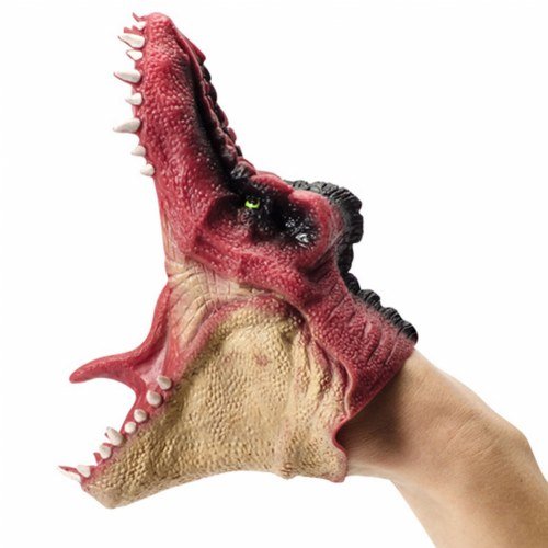 Schylling Dinosaur Hand Puppets Set of 3 - Realistic T-Rex, Triceratops & Stegosaurus Puppets for Kids - Fun Pretend Play, Storytelling & Educational Toys for Classroom & Home Playtime
