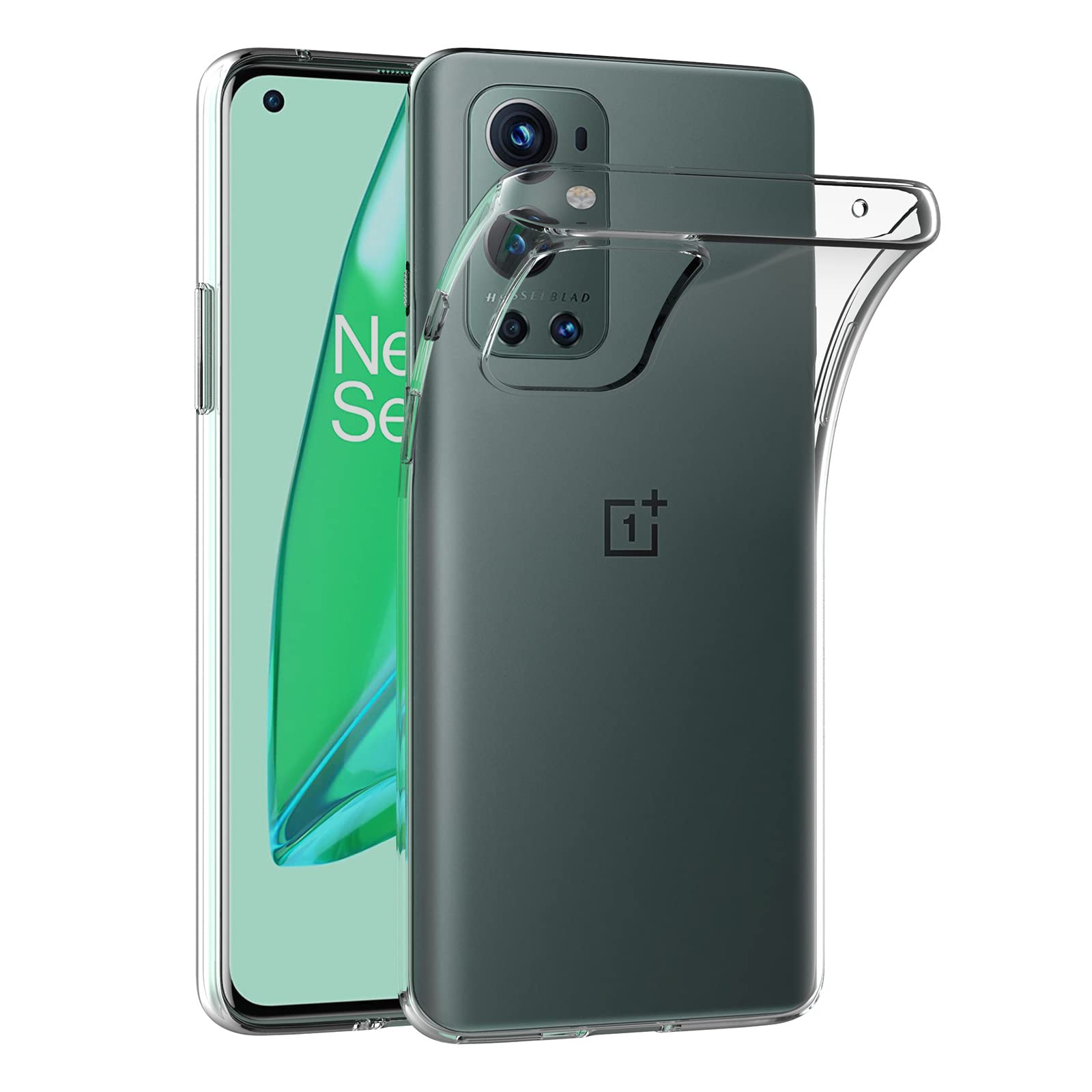 AICEK OnePlus 9 Pro Case - Clear Silicone Bumper Protective Cover for OnePlus 9 Pro | Slim Fit, Shockproof & Scratch Resistant | Perfect for Daily Use, Work & Travel Protection