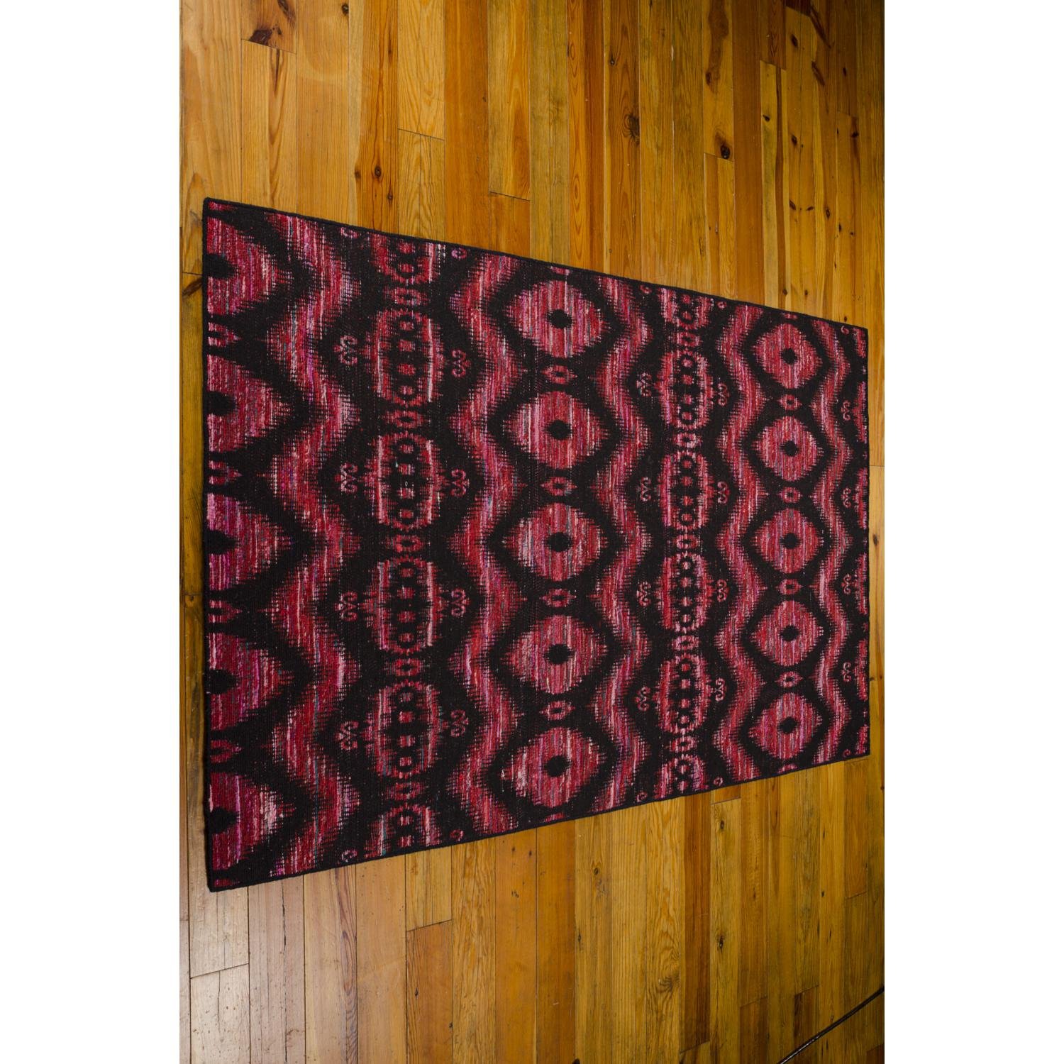 Nourison Spectrum Ikat Burgundy/Black 8' x 10'6