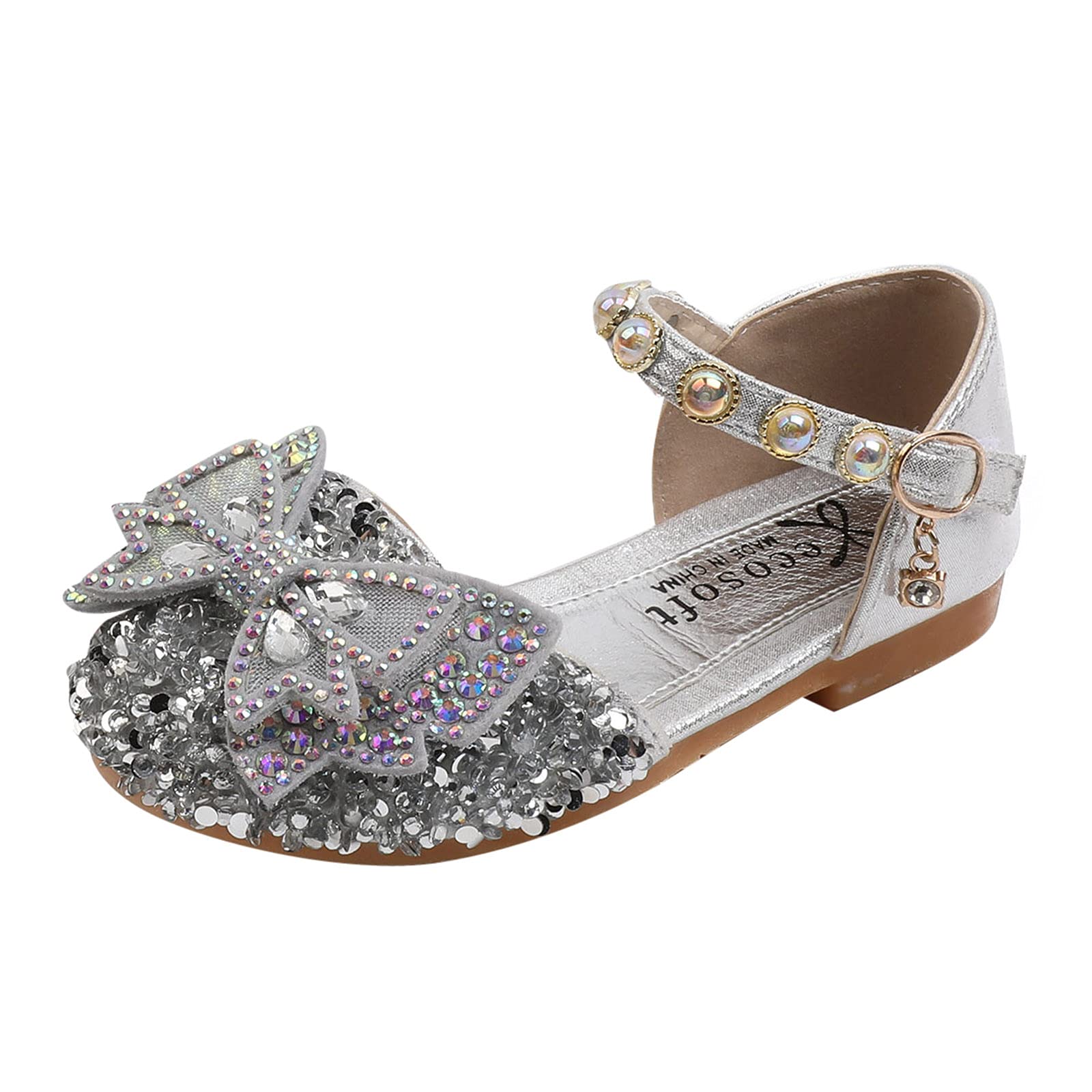 Princess Sandals for Toddler Girls - Crystal Bowknot Water Shoes for Walking & Play