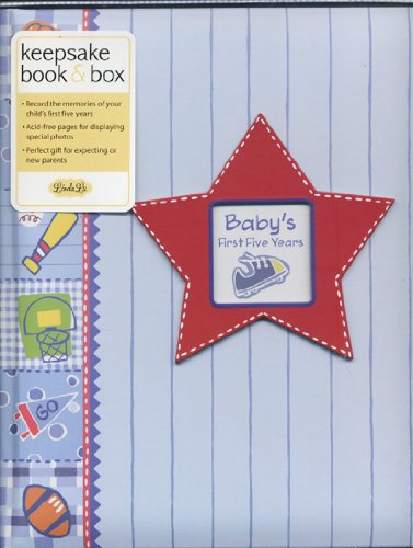 Baby Boy's First Five Years Memory Book - Sports Theme Keepsake Scrapbook for Newborn to Toddler | Perfect for Baby Showers, Christenings & First Birthday Gifts