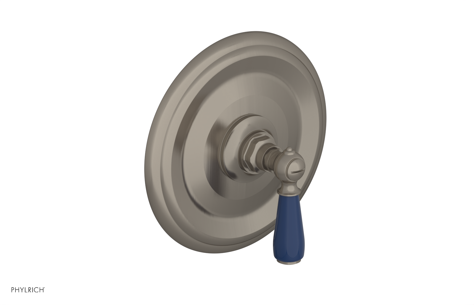 Jamestown Thermostatic Shower Trim Kit with Navy Blue Accents - Lever Handle for Precise Temperature Control - Perfect for Modern Bathroom Renovations & Spa-Like Shower Experiences