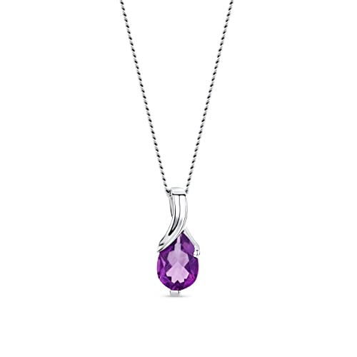 14 K White Gold Amethyst